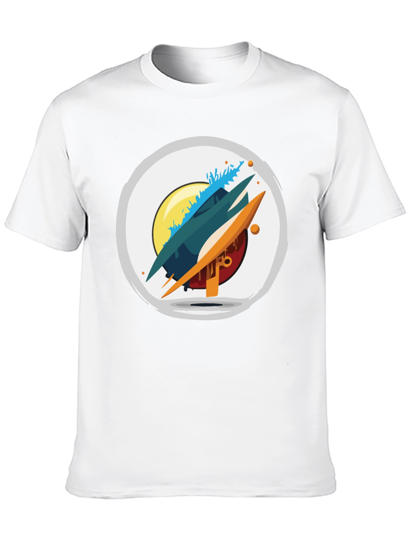 Abstract Graphic Tee - Modern Art Shirt