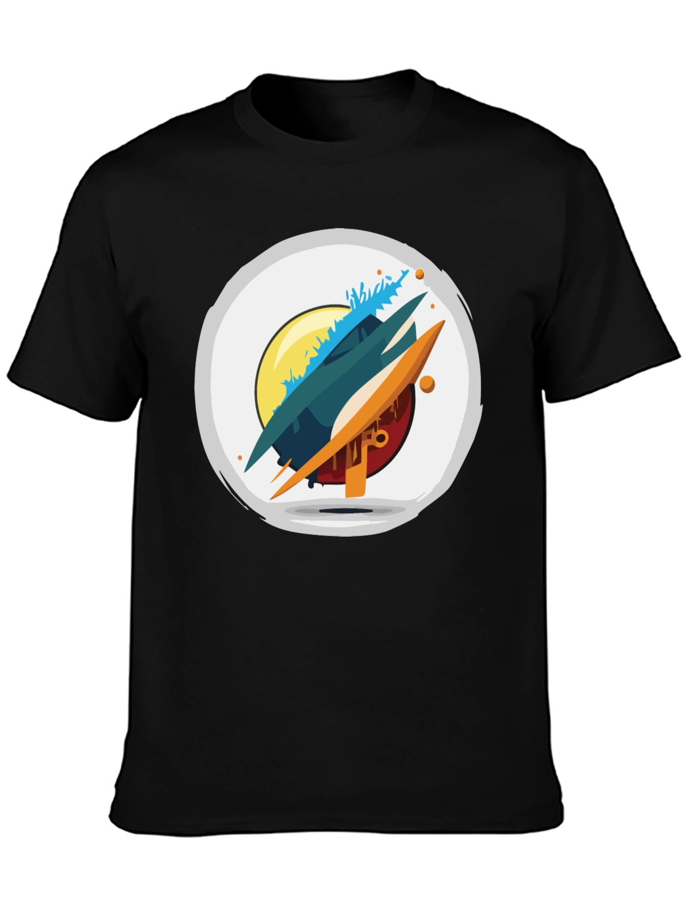 Abstract Graphic Tee - Modern Art Shirt