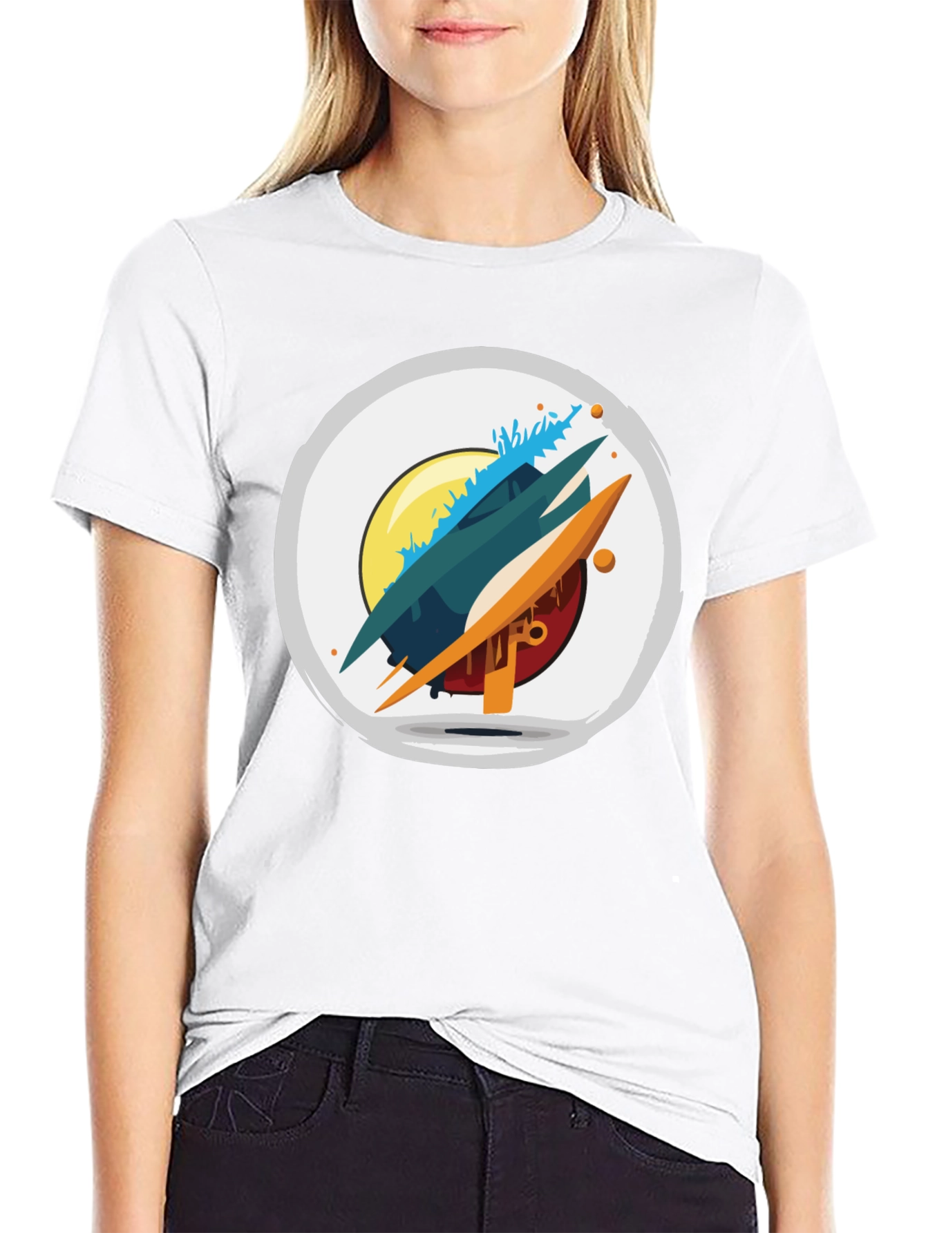 Abstract Graphic Tee - Modern Art Shirt