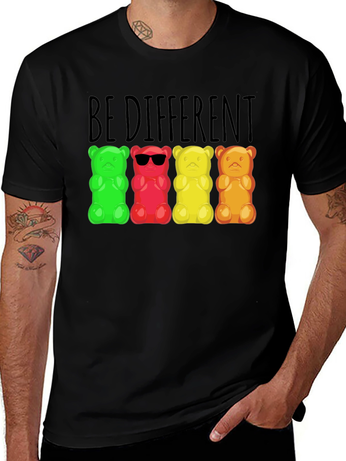 Be Different Gummy Bear Graphic Tee