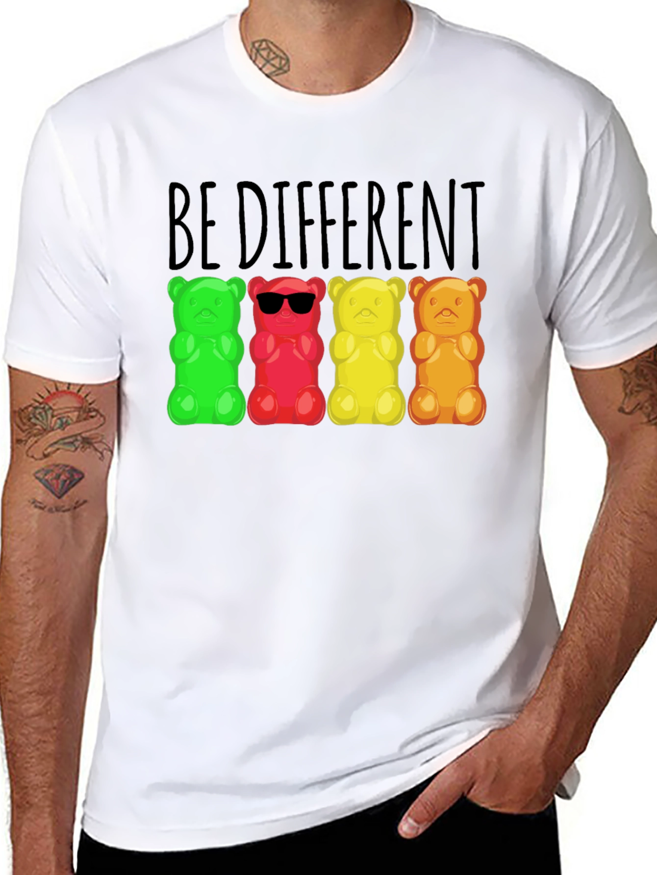 Be Different Gummy Bear Graphic Tee