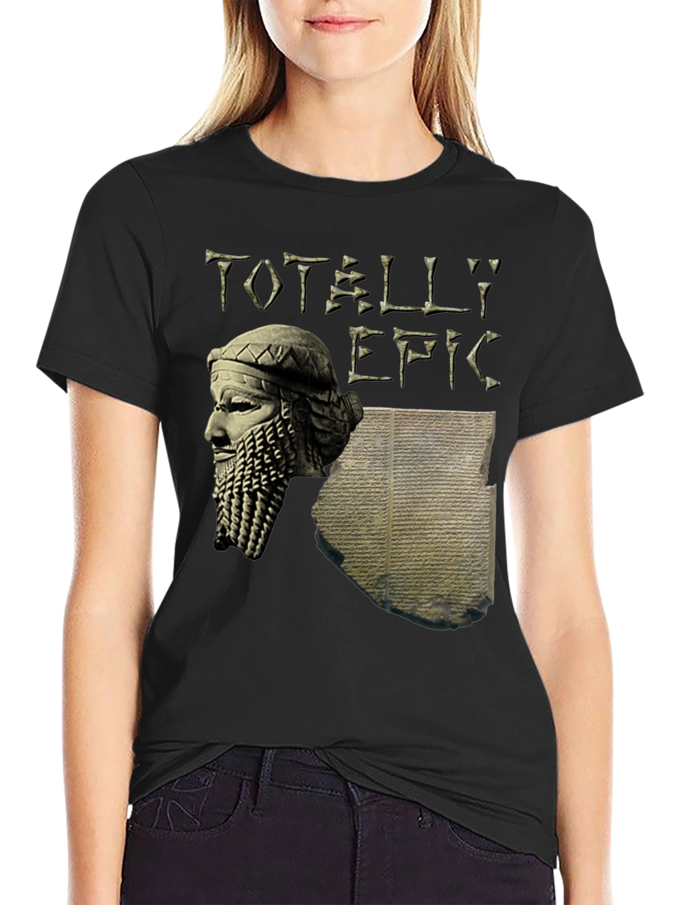 Totally Epic Gilgamesh T-Shirt - Black Cotton Tee