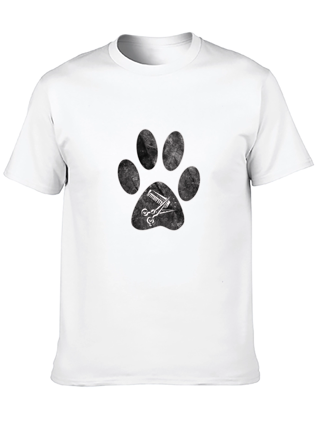 Pet Groomer Paw Print T-Shirt