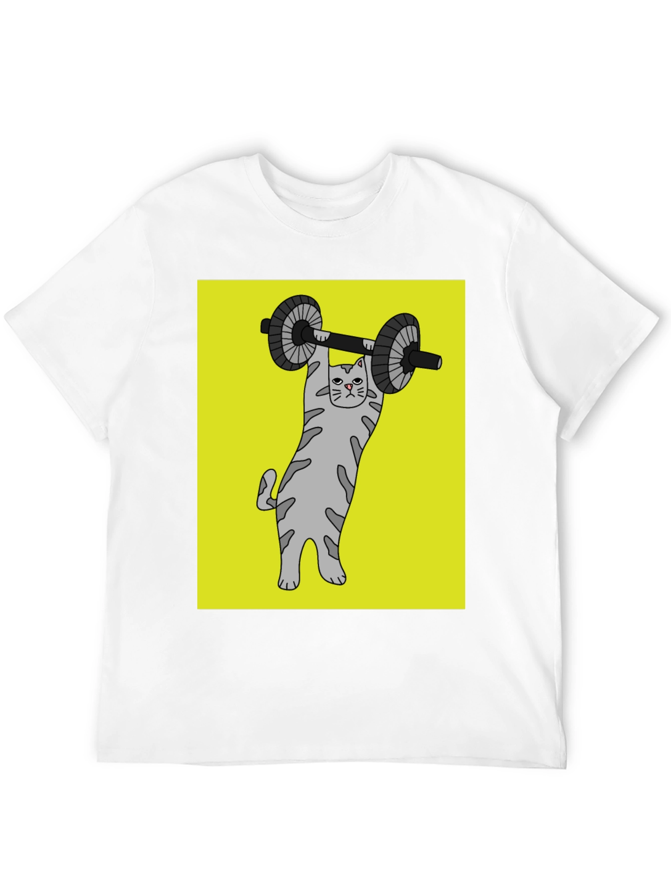 Cat Lifting Weights Graphic Tee
