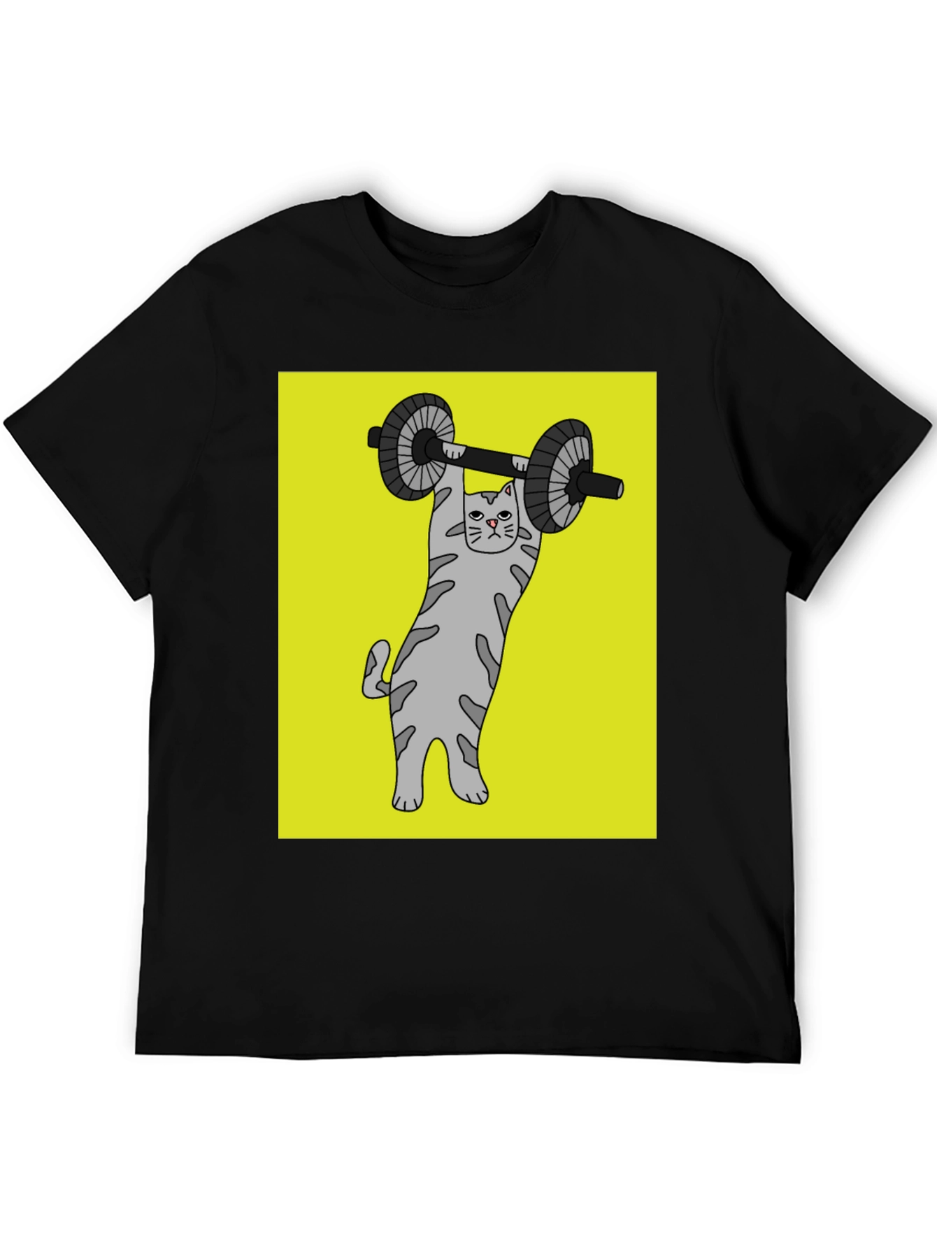 Cat Lifting Weights Graphic Tee