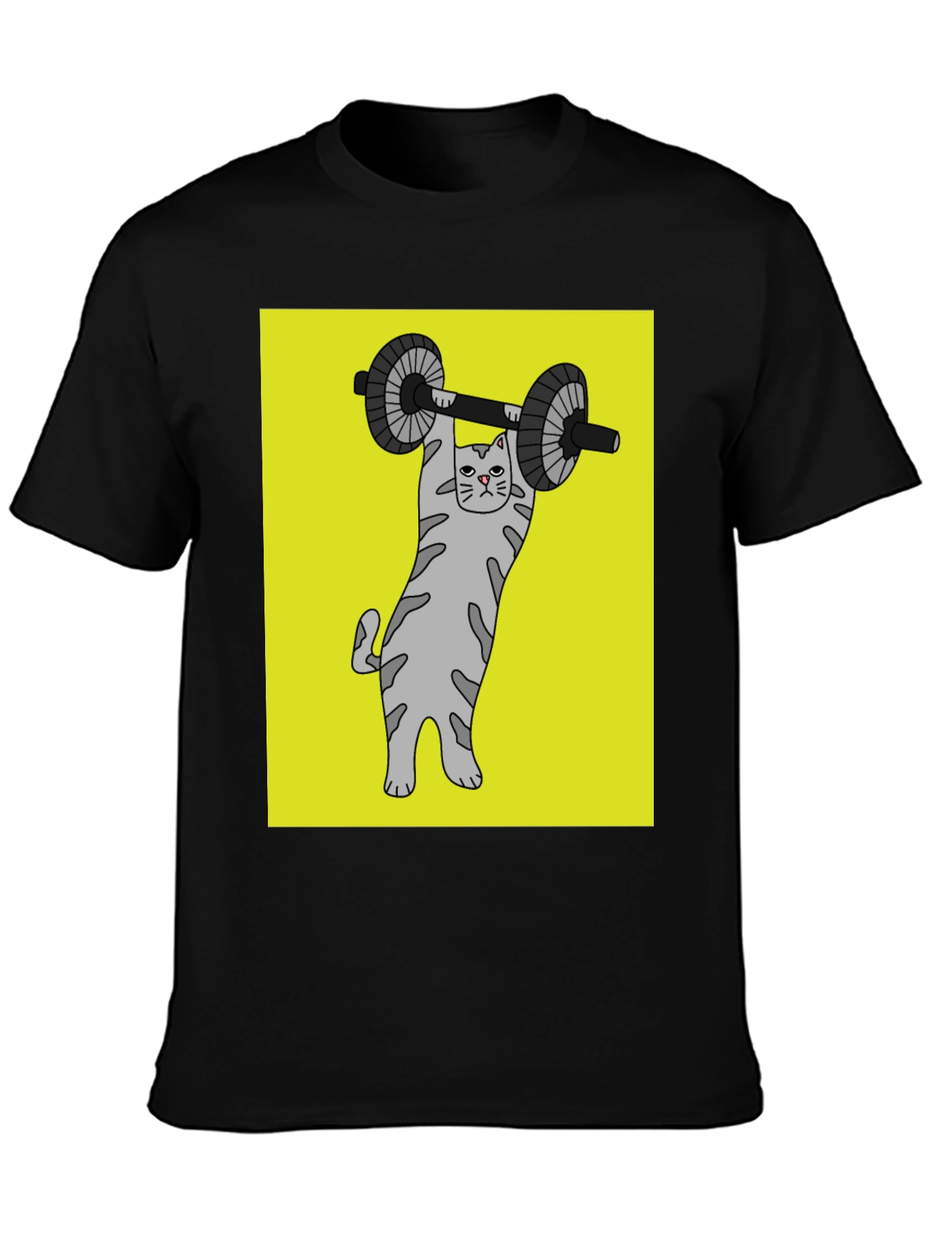 Cat Lifting Weights Graphic Tee