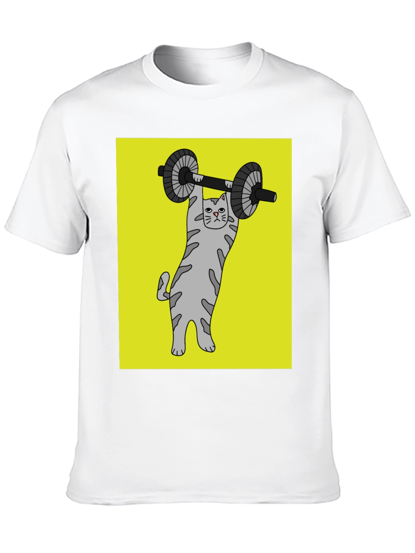 Cat Lifting Weights Graphic Tee