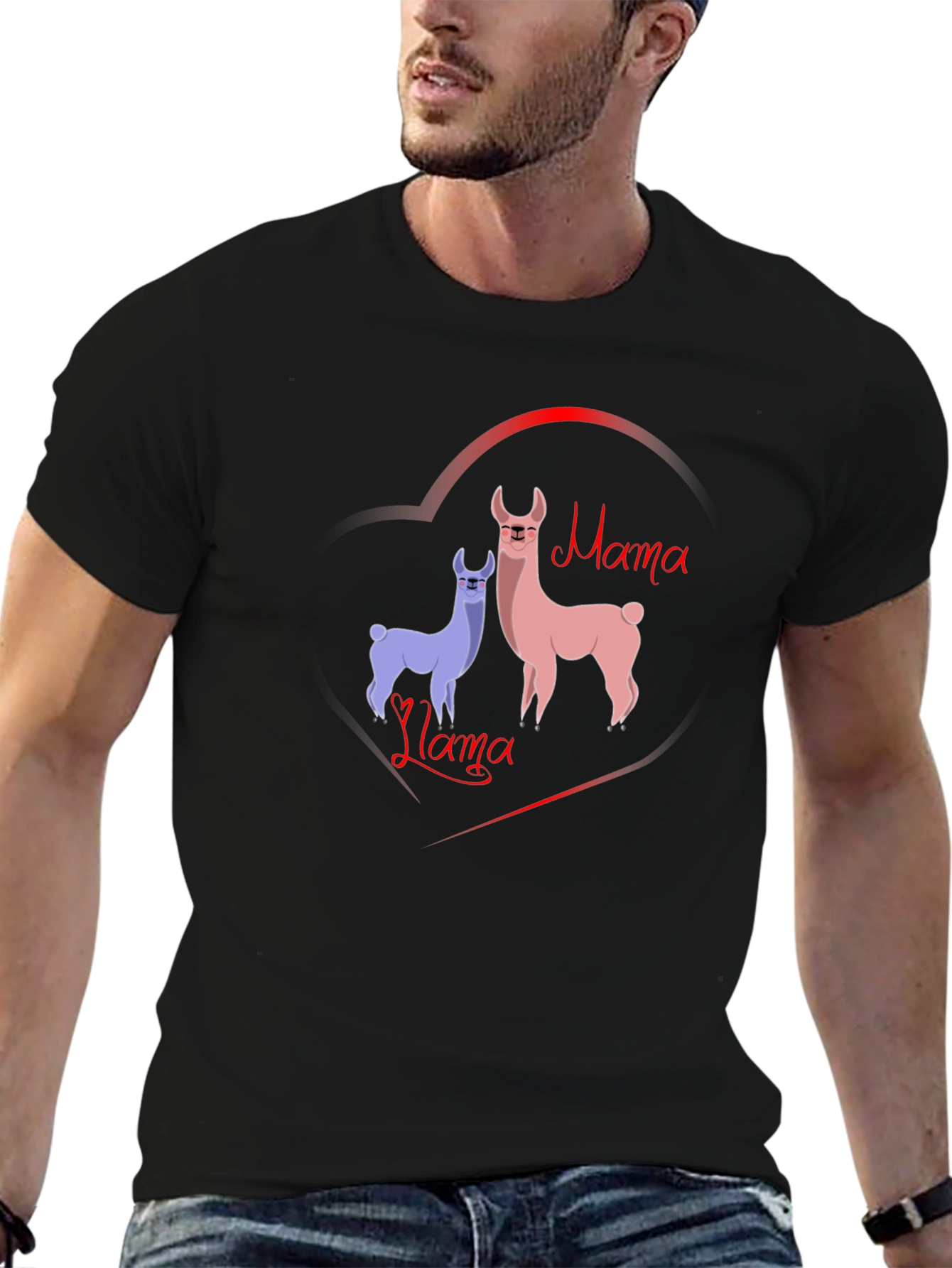 Mama Llama T-Shirt - Cute Cartoon Graphic Tee