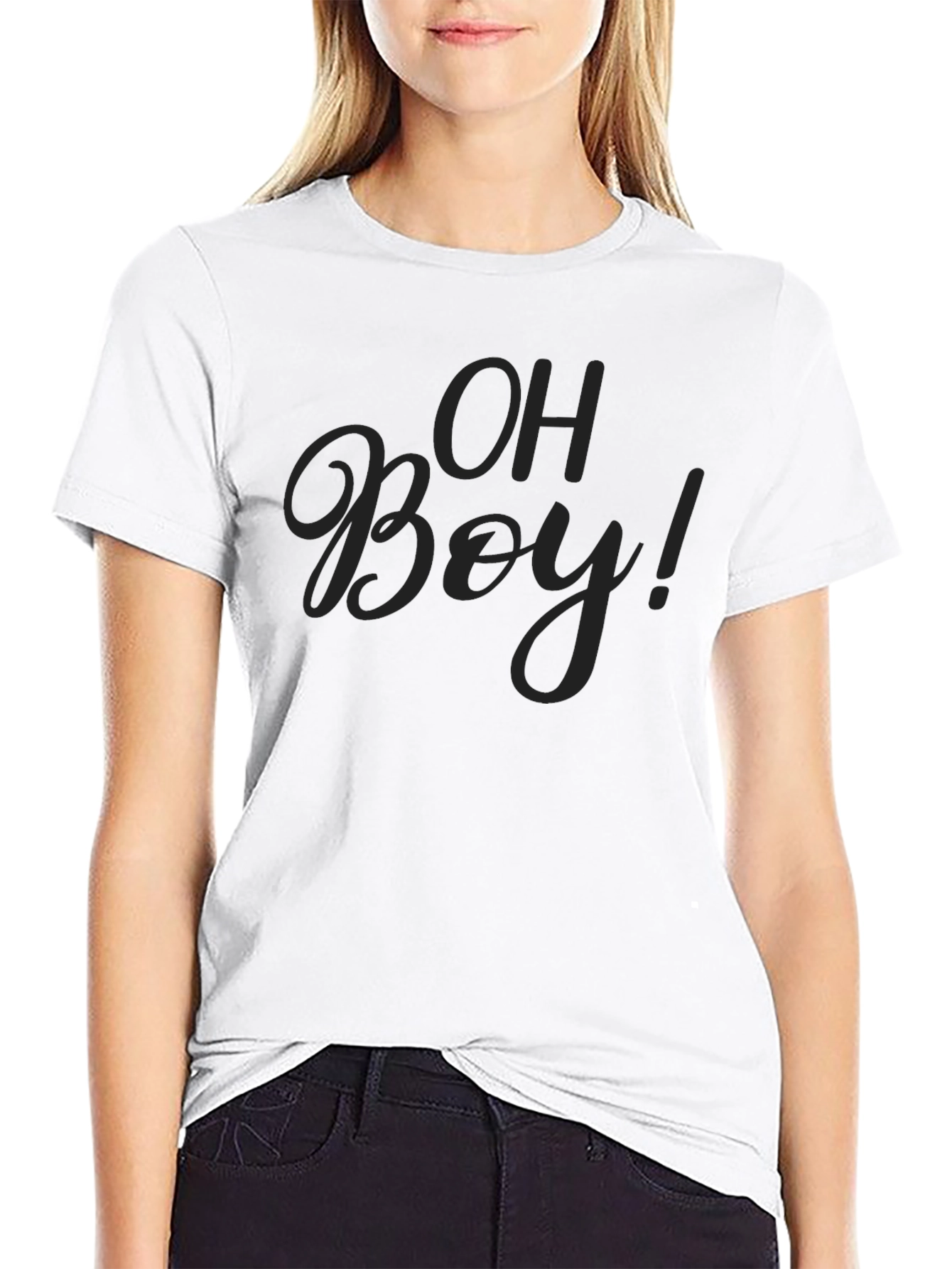 Oh Boy! Crew Neck T-Shirt - Soft Cotton Blend