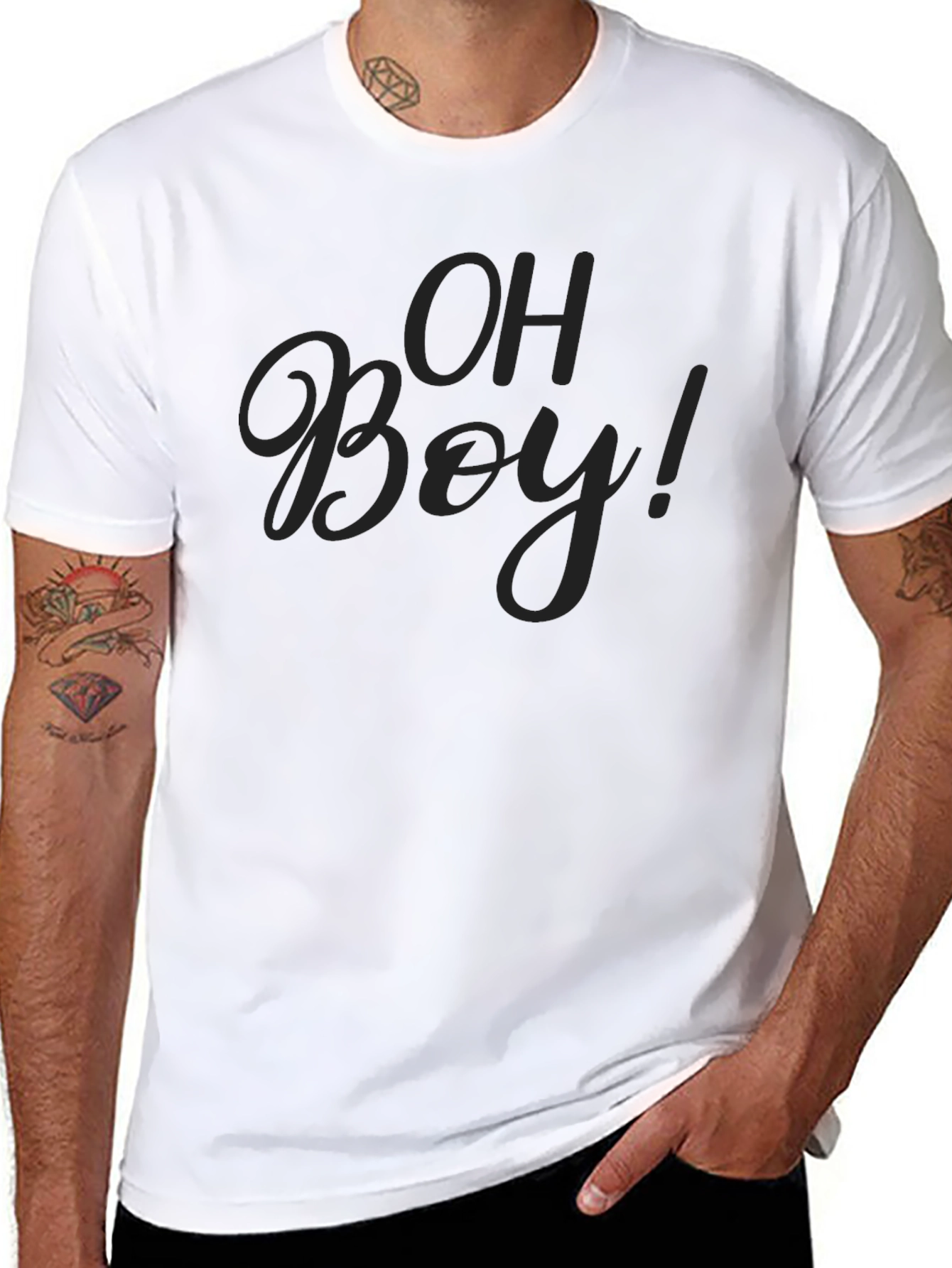 Oh Boy! Crew Neck T-Shirt - Soft Cotton Blend