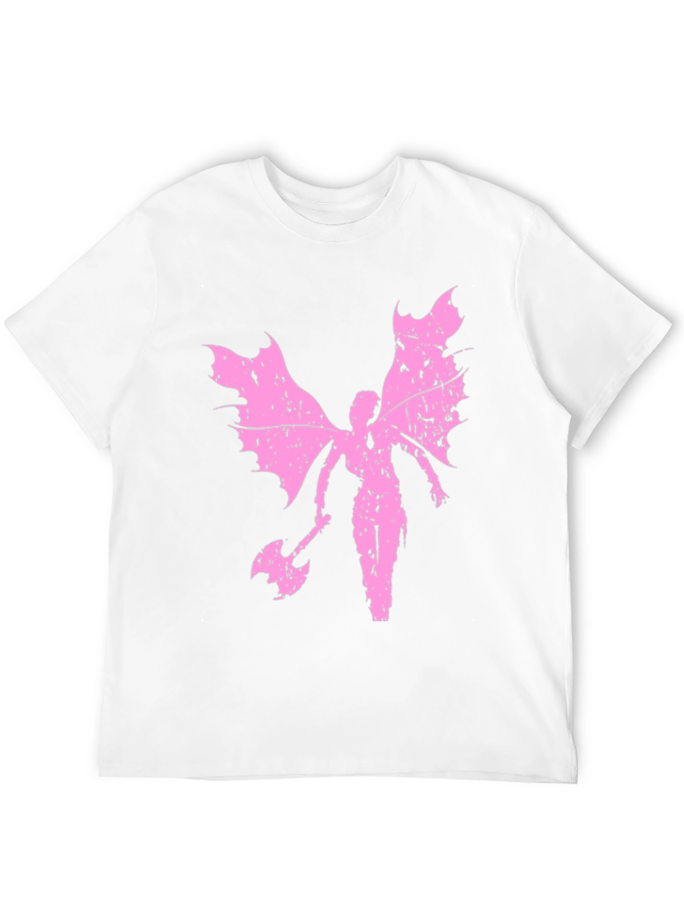 Grunge Winged Fairy Axe Black T-Shirt