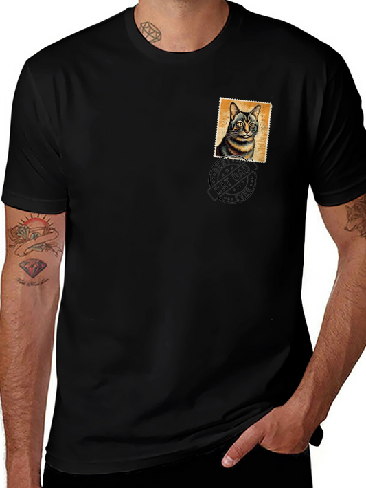 Best Cat Dad Ever T-Shirt - Black Crew Neck Tee