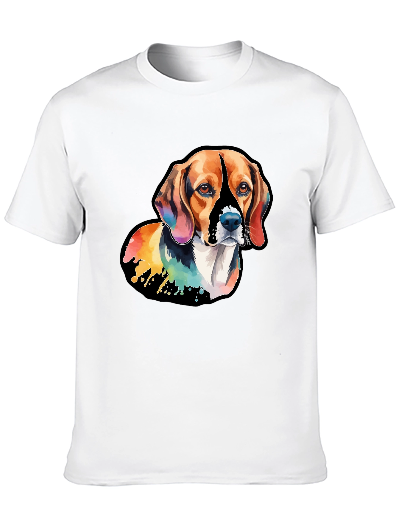 Rainbow Beagle Dog Graphic T-Shirt