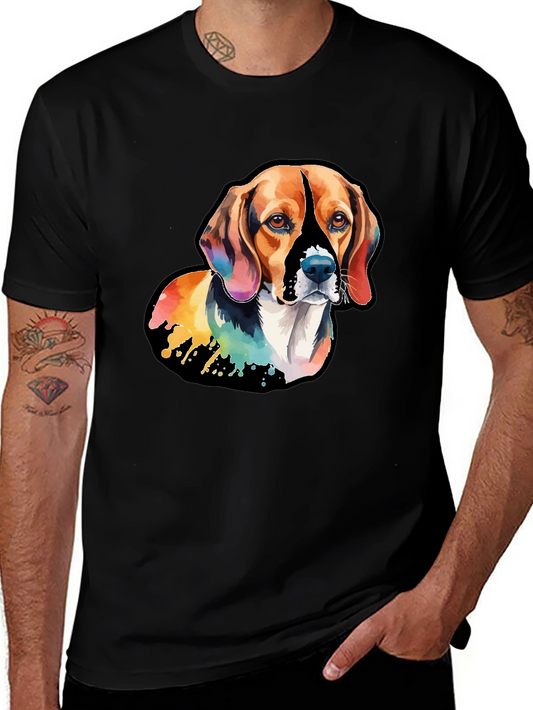 Rainbow Beagle Dog Graphic T-Shirt