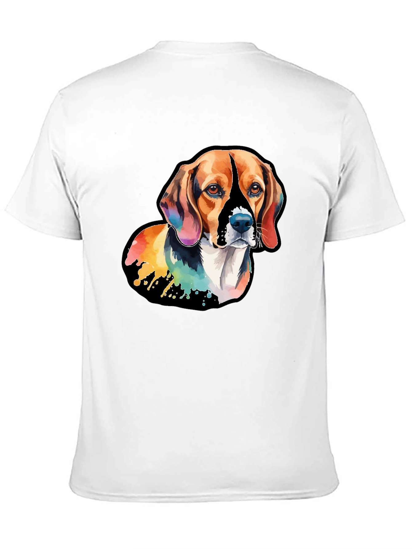 Rainbow Beagle Dog Graphic T-Shirt