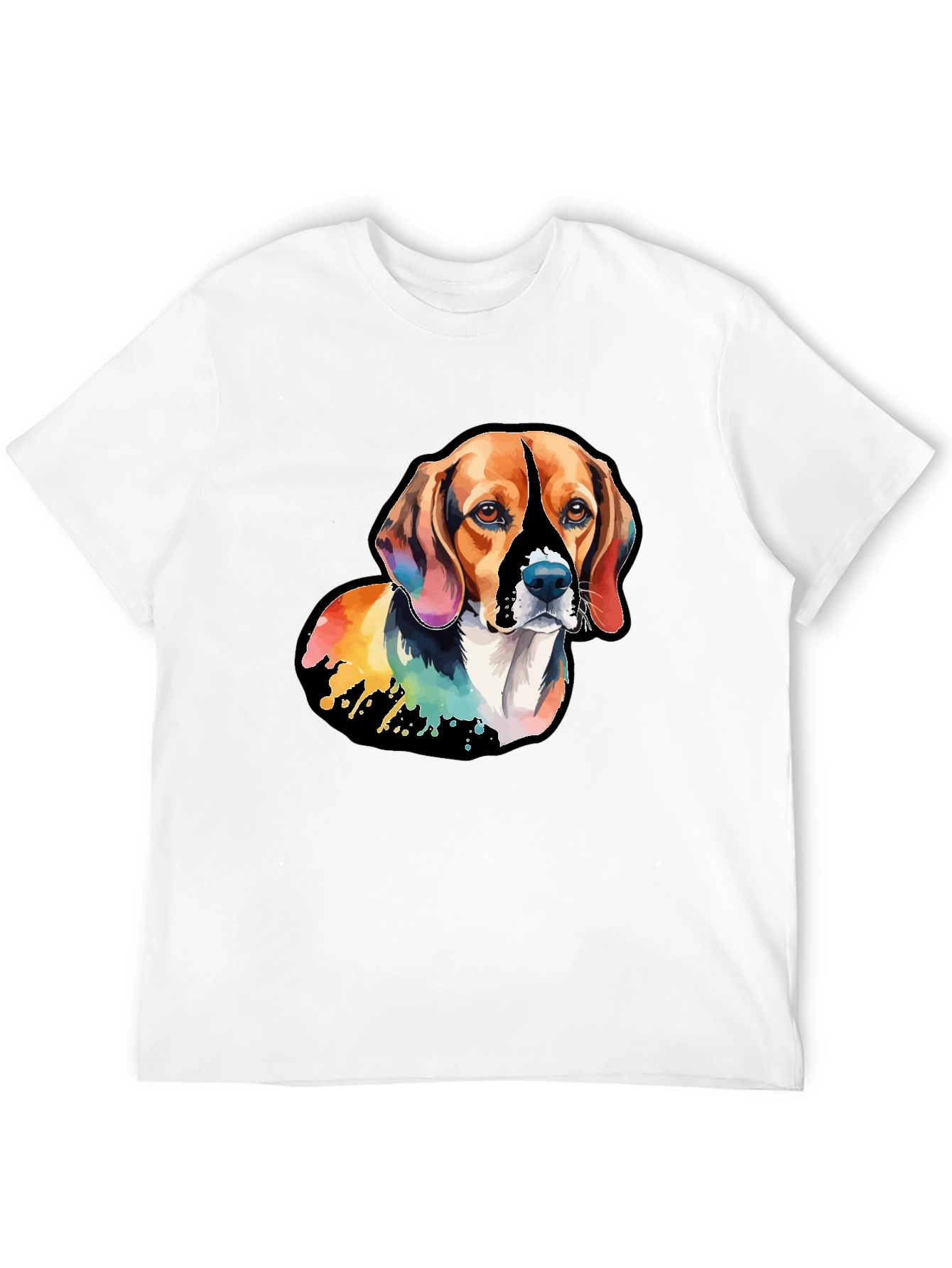 Rainbow Beagle Dog Graphic T-Shirt