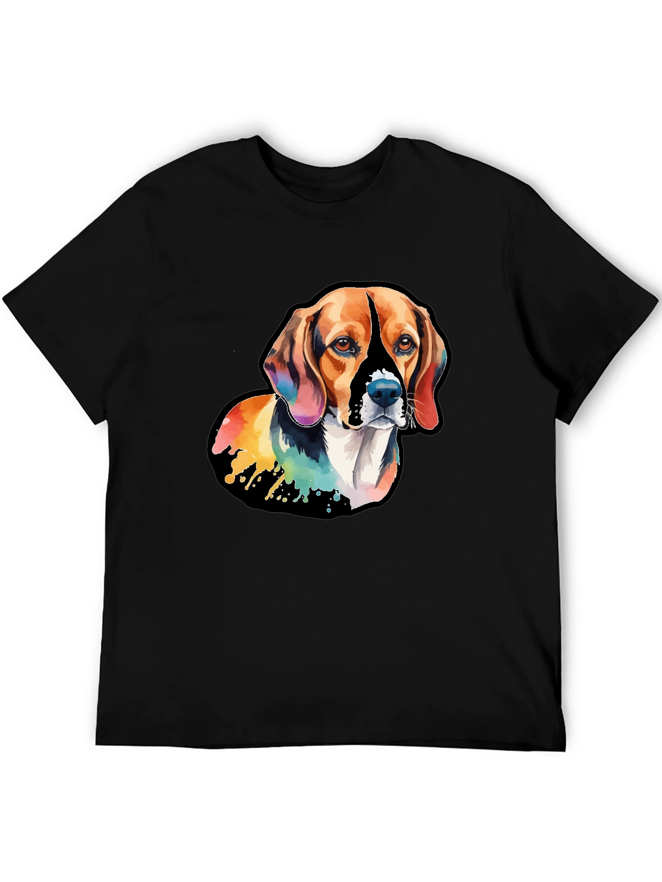 Rainbow Beagle Dog Graphic T-Shirt