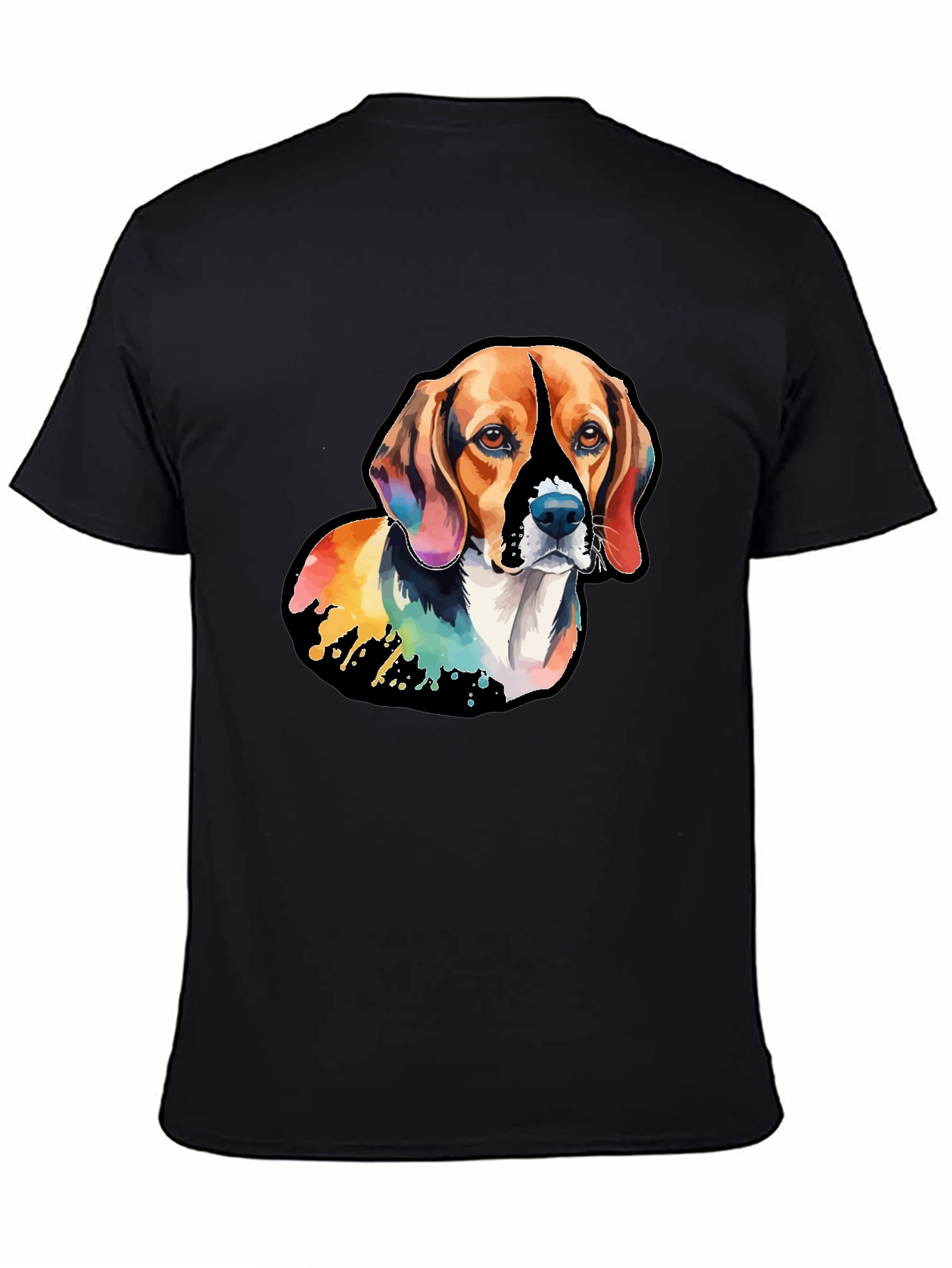 Rainbow Beagle Dog Graphic T-Shirt