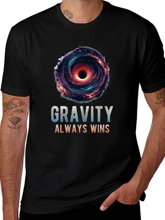 Gravity Always Wins Black Hole Graphic T-Shirt
