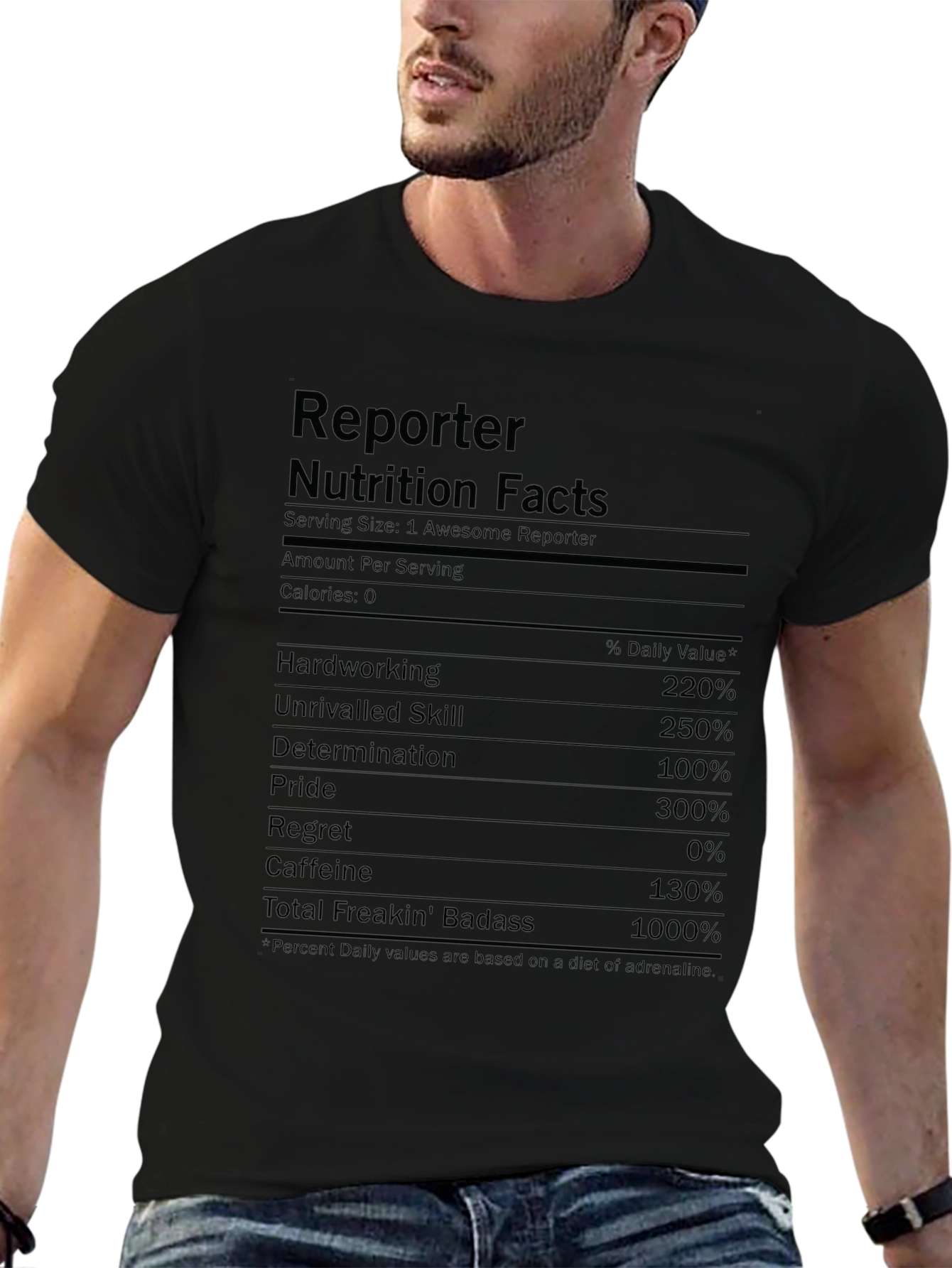 Reporter Nutrition Facts T-Shirt