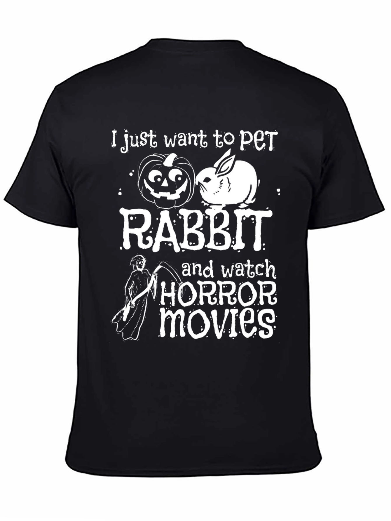 Pet Rabbit & Horror Movies T-Shirt