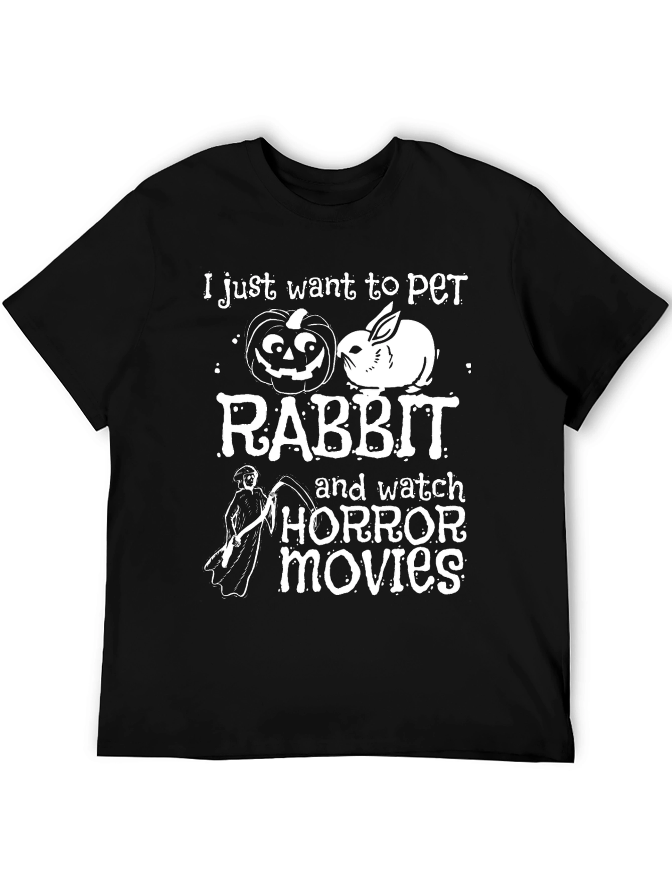 Pet Rabbit & Horror Movies T-Shirt