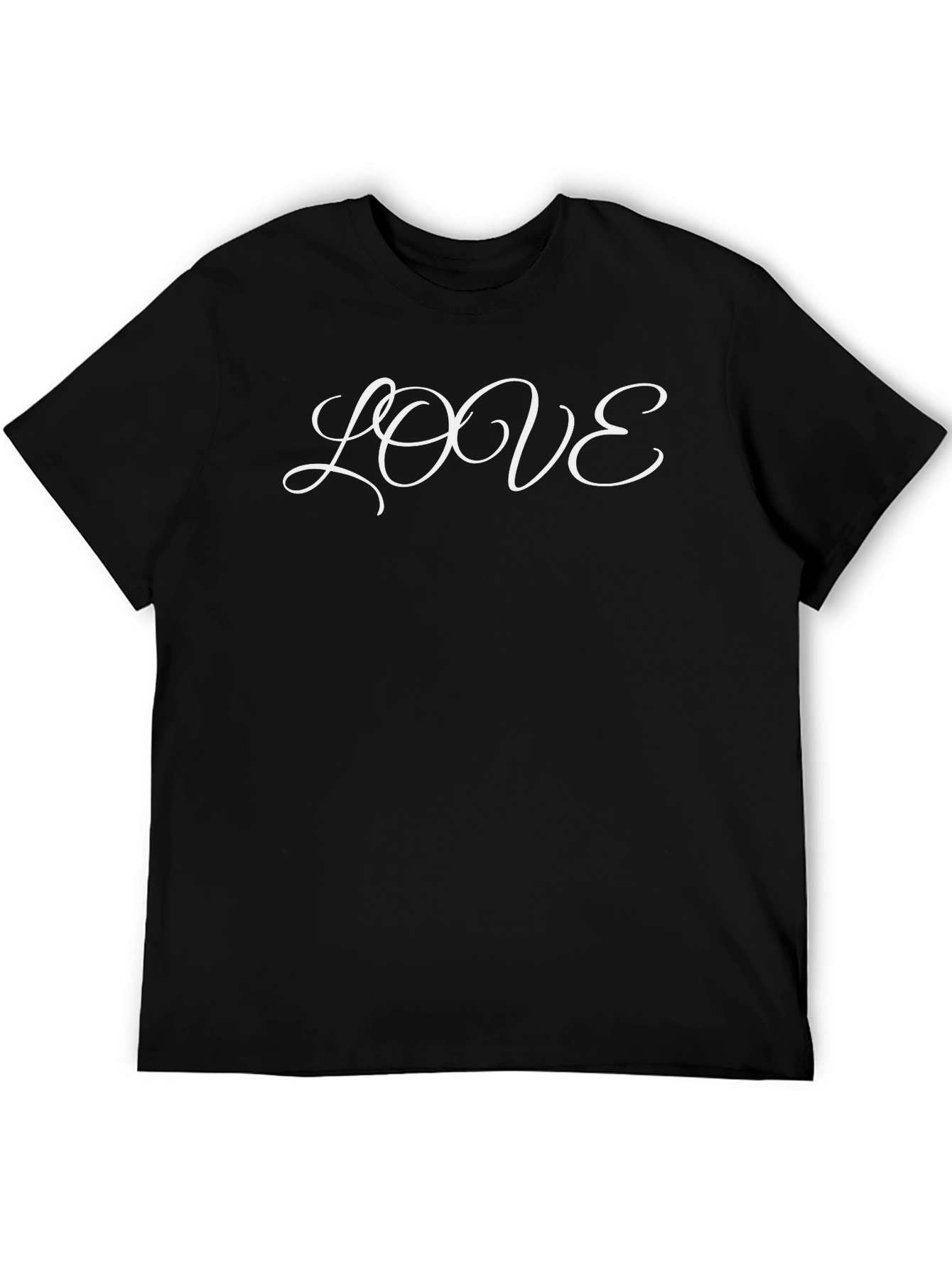 Love Script Black T-Shirt