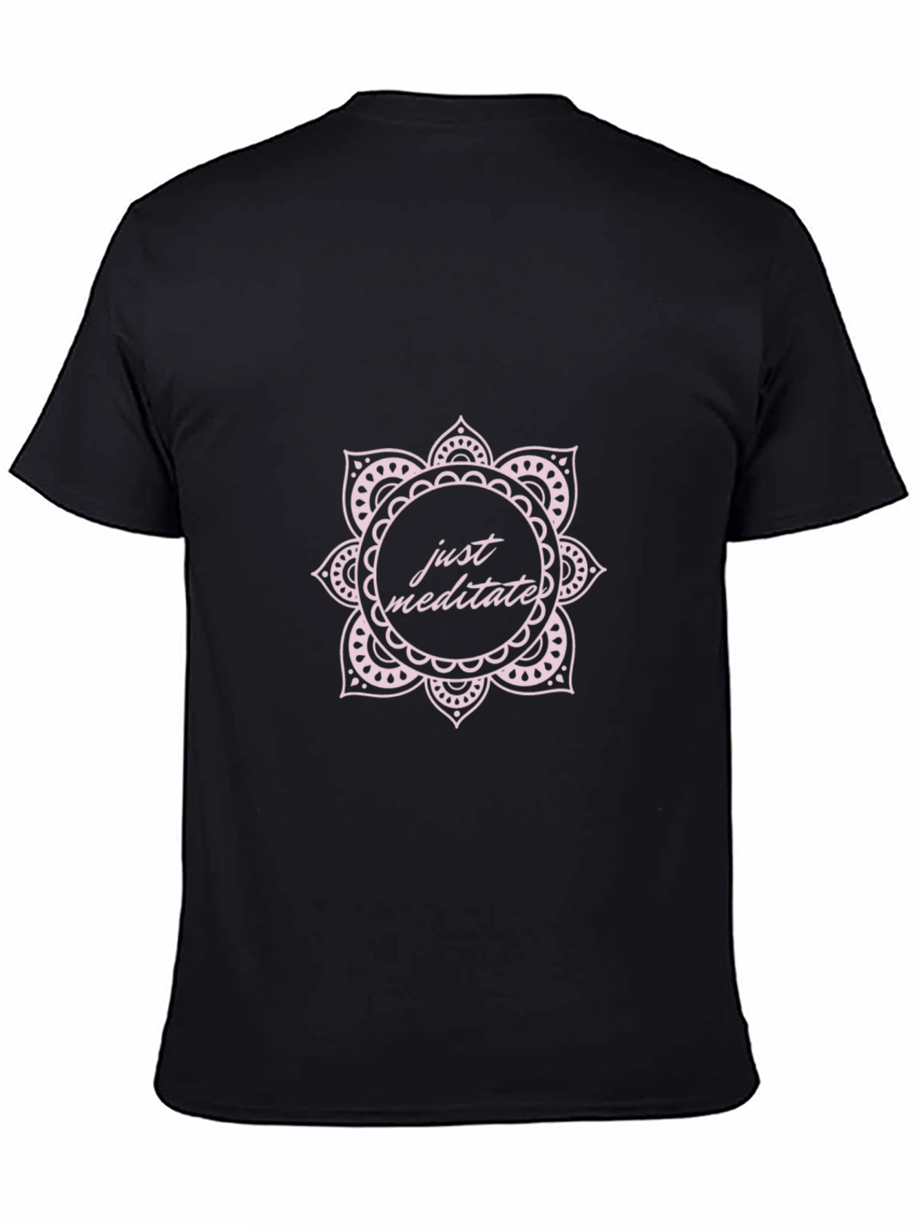 Just Meditate Graphic T-Shirt - Black Crew Neck Tee