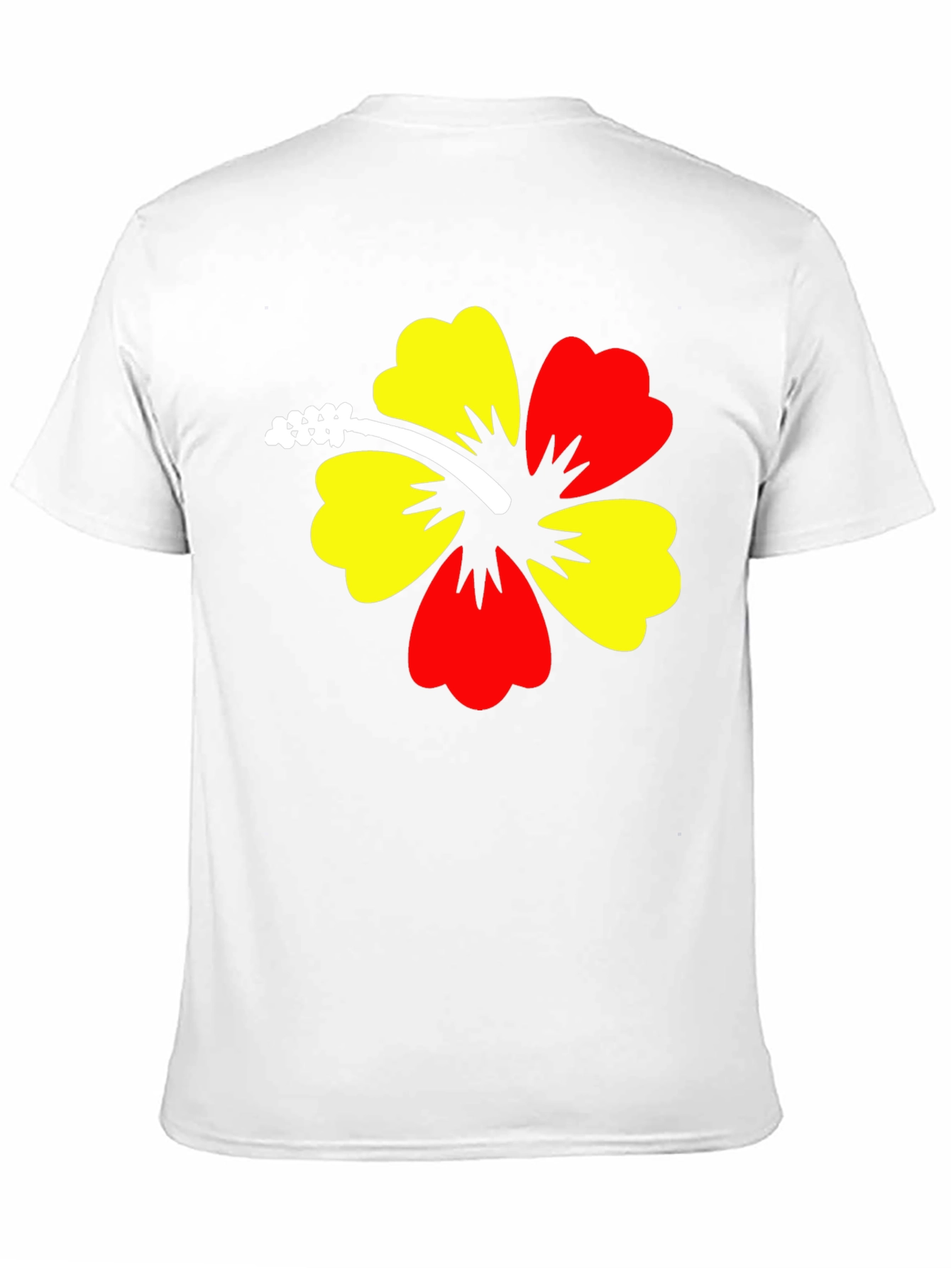 Hibiscus Flower Graphic Black T-Shirt