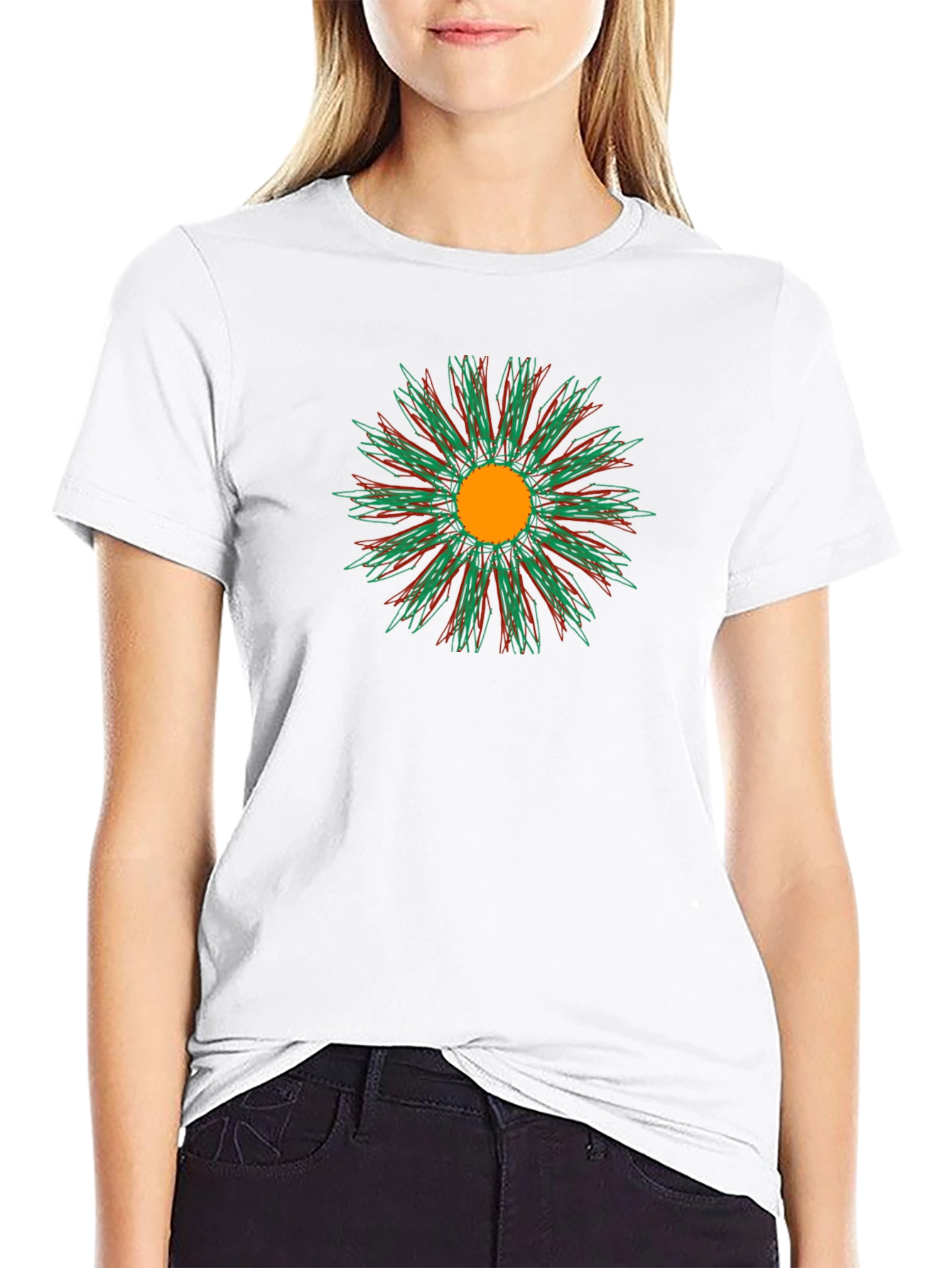 Abstract Floral Tee - Stylish Comfort