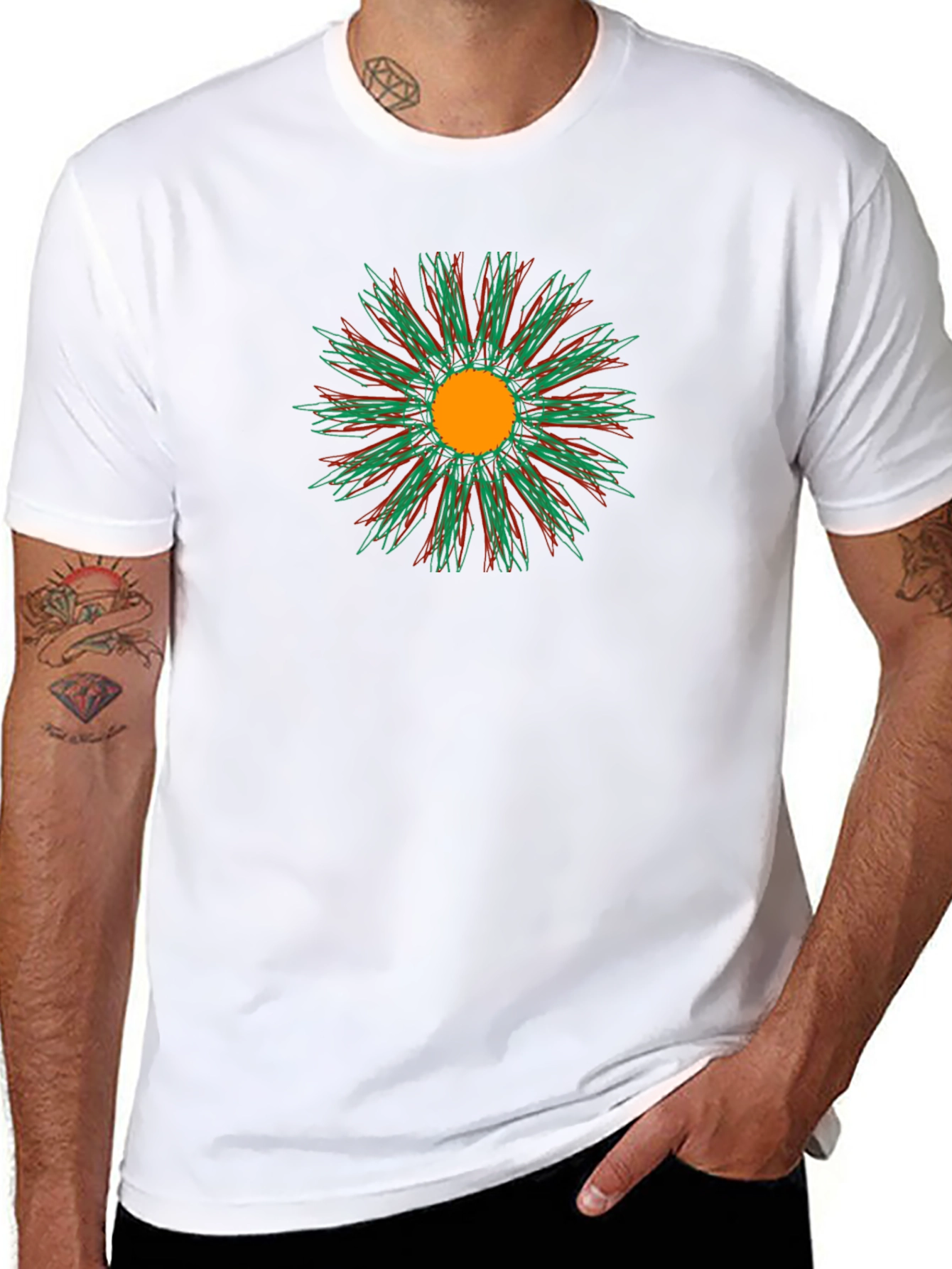 Abstract Floral Tee - Stylish Comfort