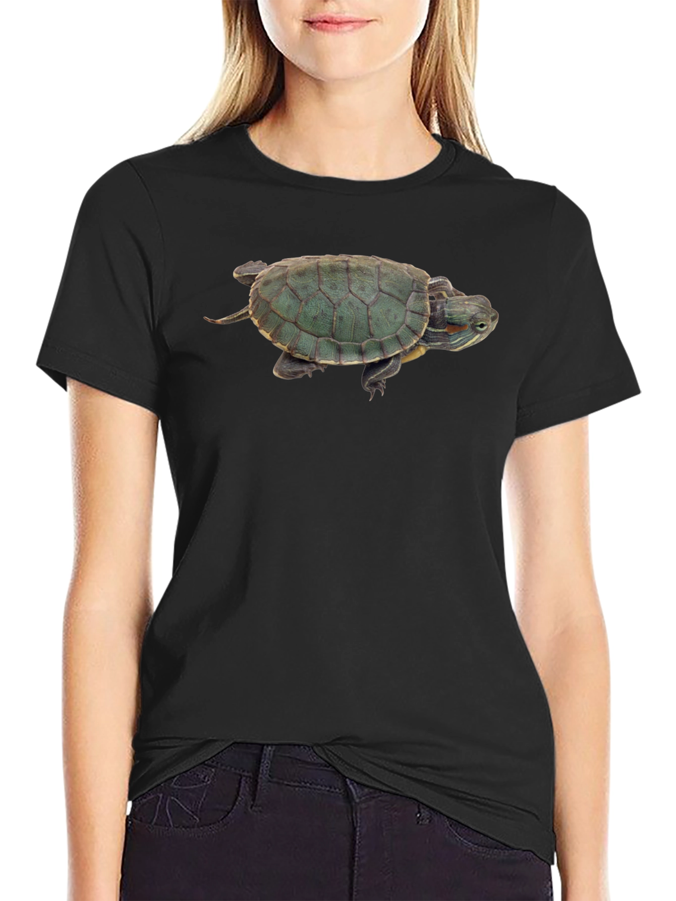 Turtle Graphic Black T-Shirt
