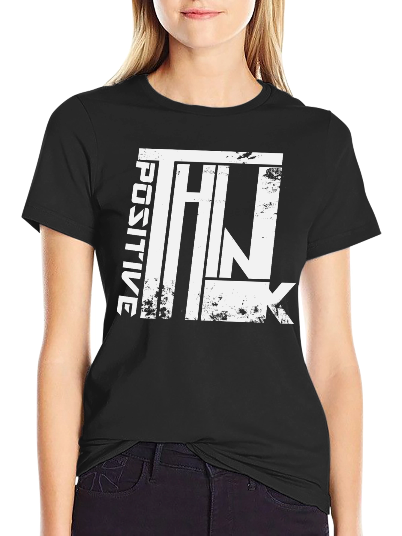 Positive Think Graphic Tee - Unisex Cotton T-Shirt