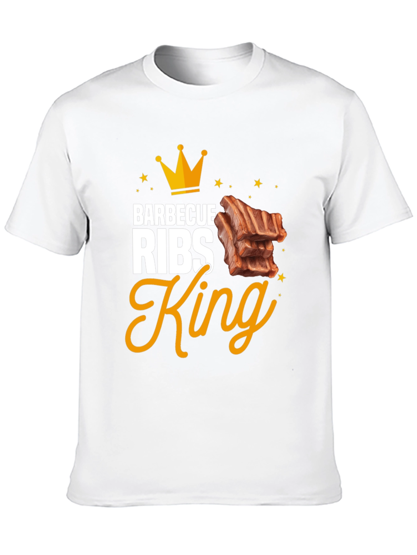 Barbecue Ribs King Graphic T-Shirt - Black