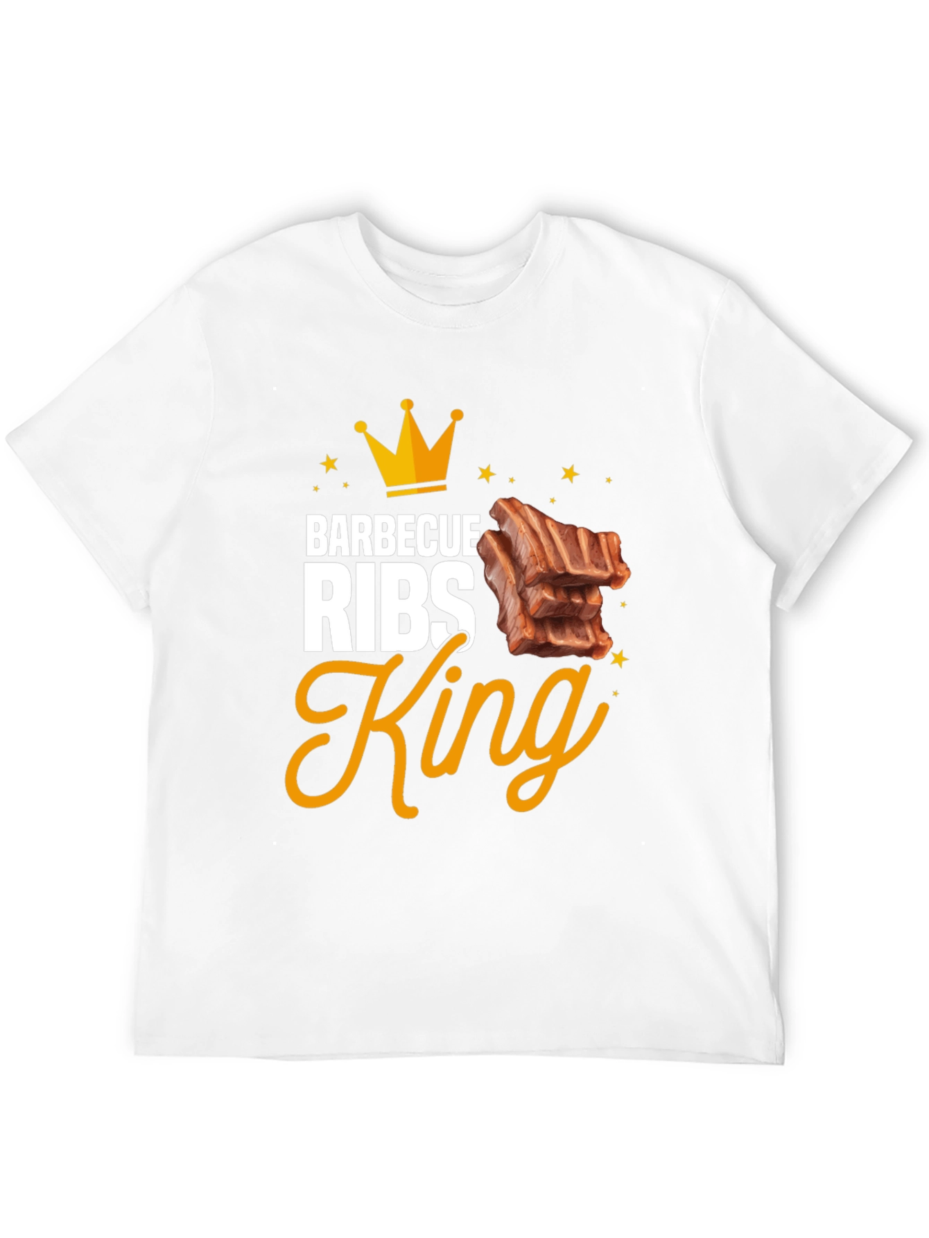 Barbecue Ribs King Graphic T-Shirt - Black