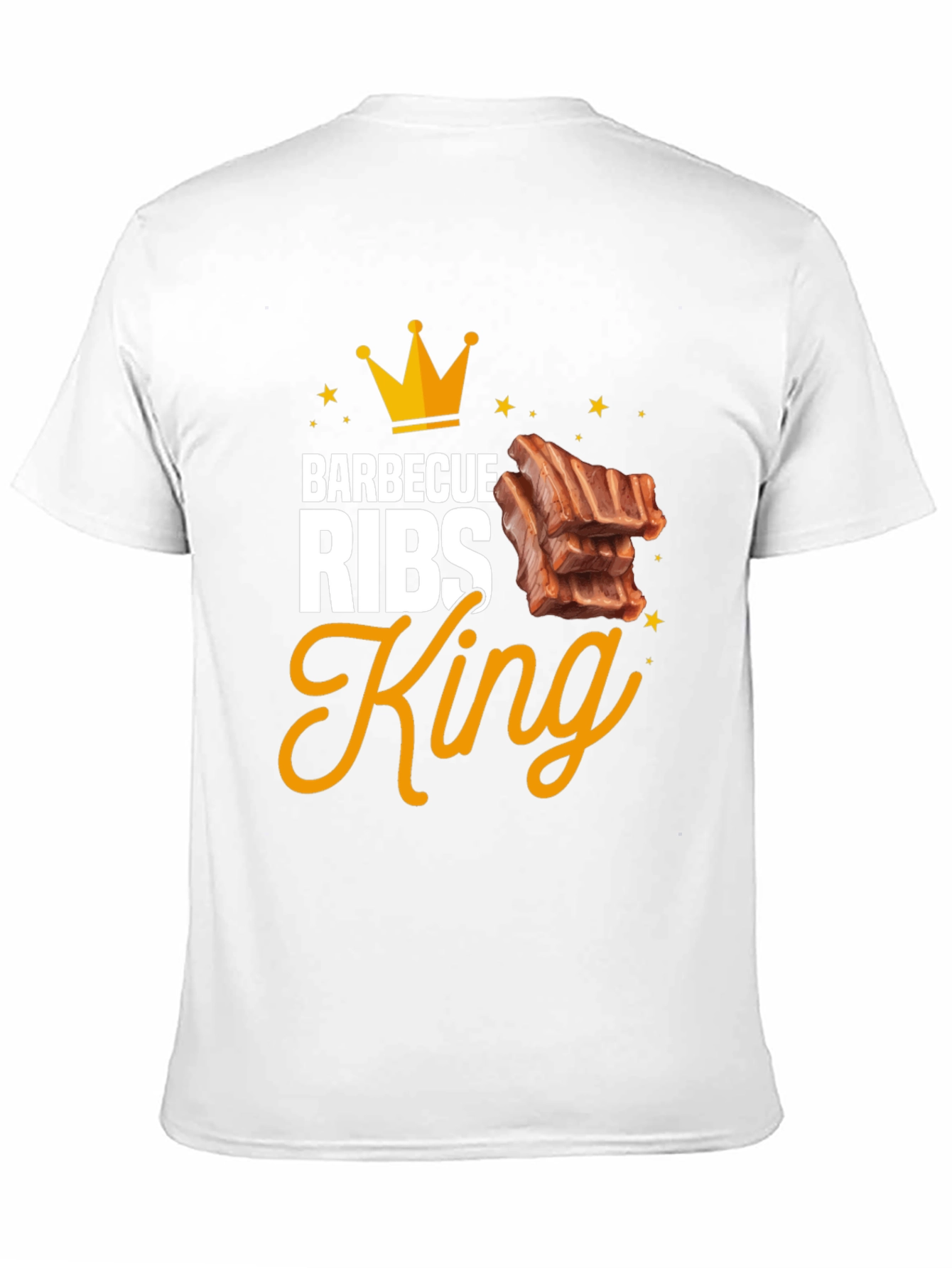 Barbecue Ribs King Graphic T-Shirt - Black
