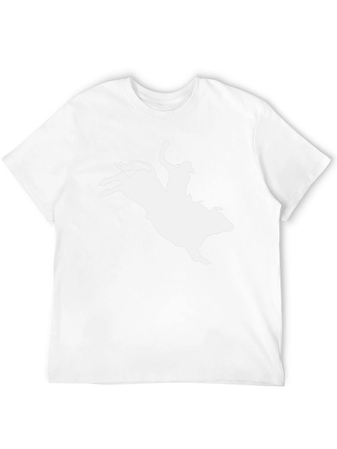 Cowboy Riding Bull Black Graphic Tee