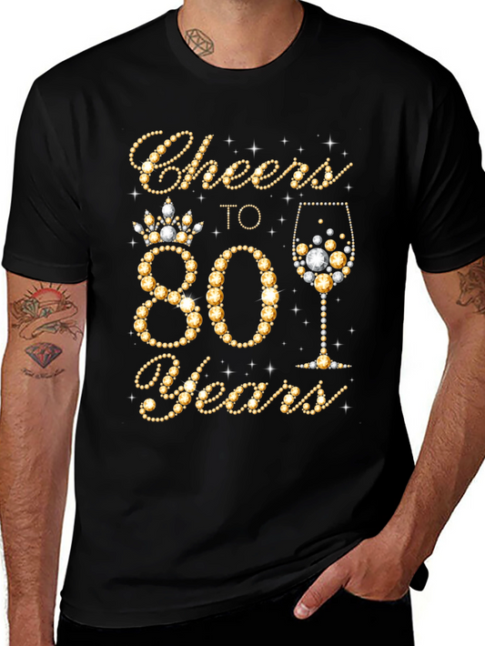 Cheers to 80 Years Birthday T-Shirt
