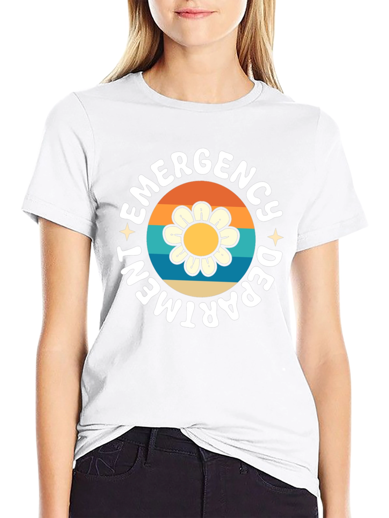 Emergency Department Flower Graphic Tee