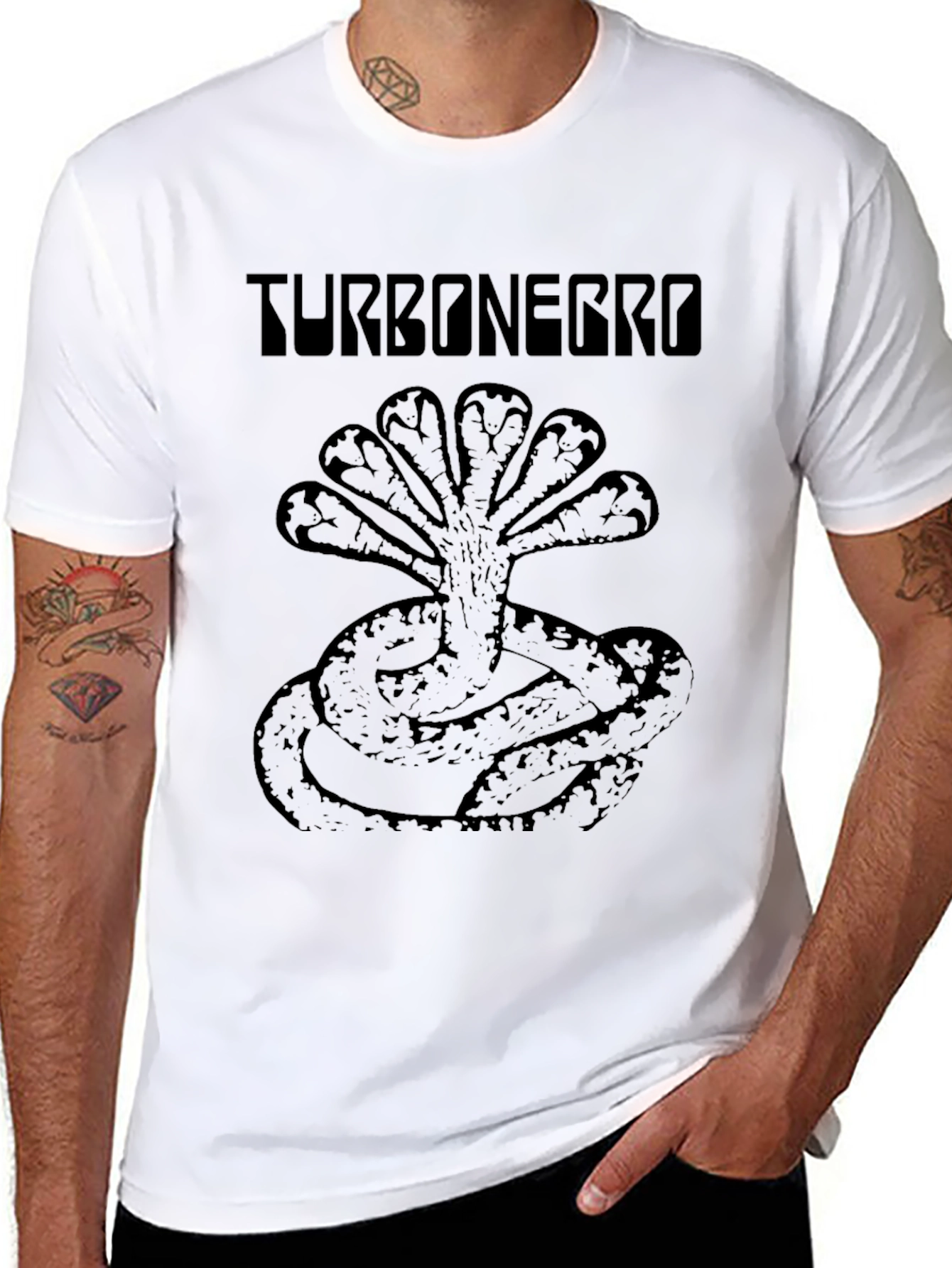 Turbonegro T-Shirt Snake Logo Band Tee Black