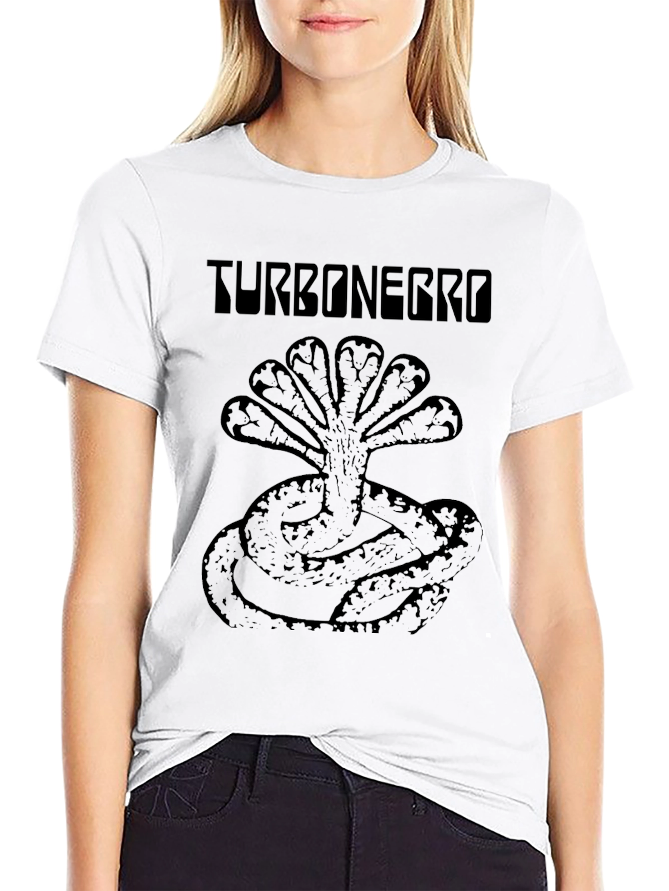 Turbonegro T-Shirt Snake Logo Band Tee Black