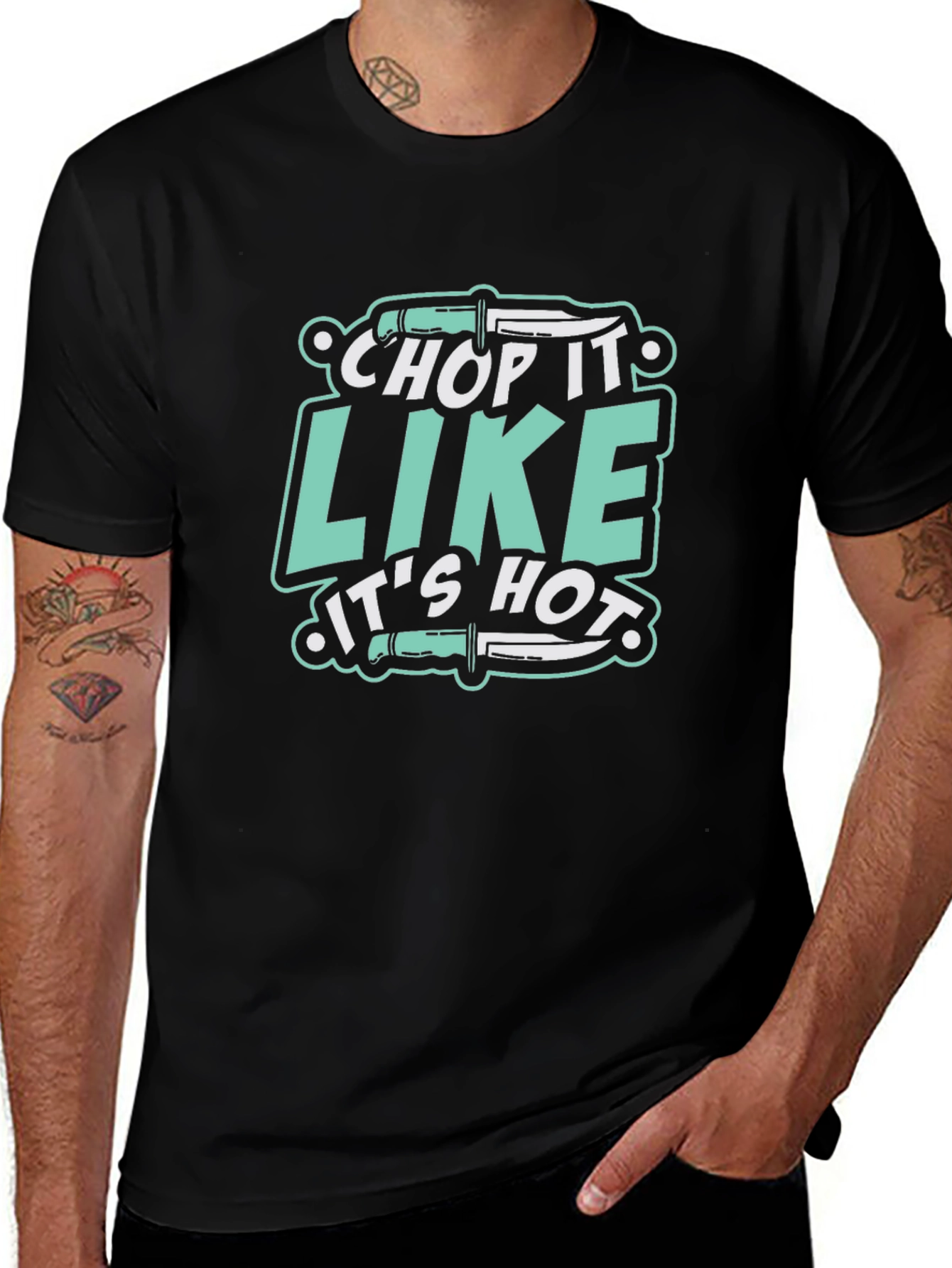 Chop It Like Its Hot Black T-Shirt