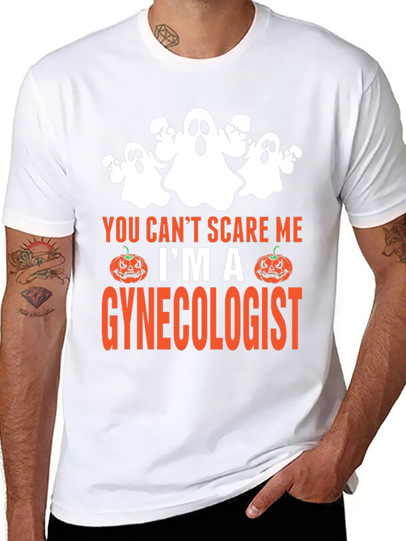 You Cant Scare Me Im A Gynecologist Halloween T-Shirt
