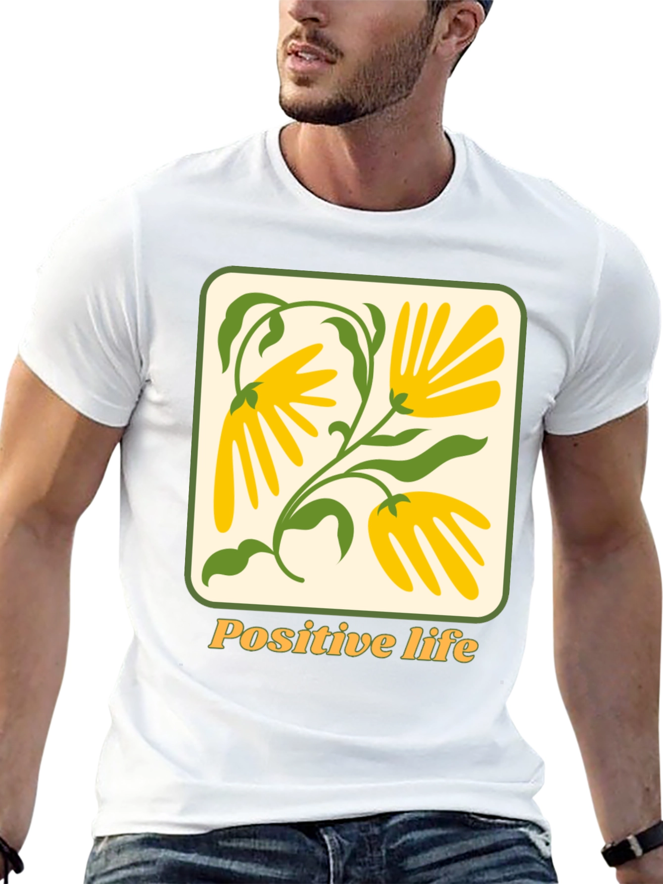 Positive Life Floral Graphic T-Shirt - Unisex