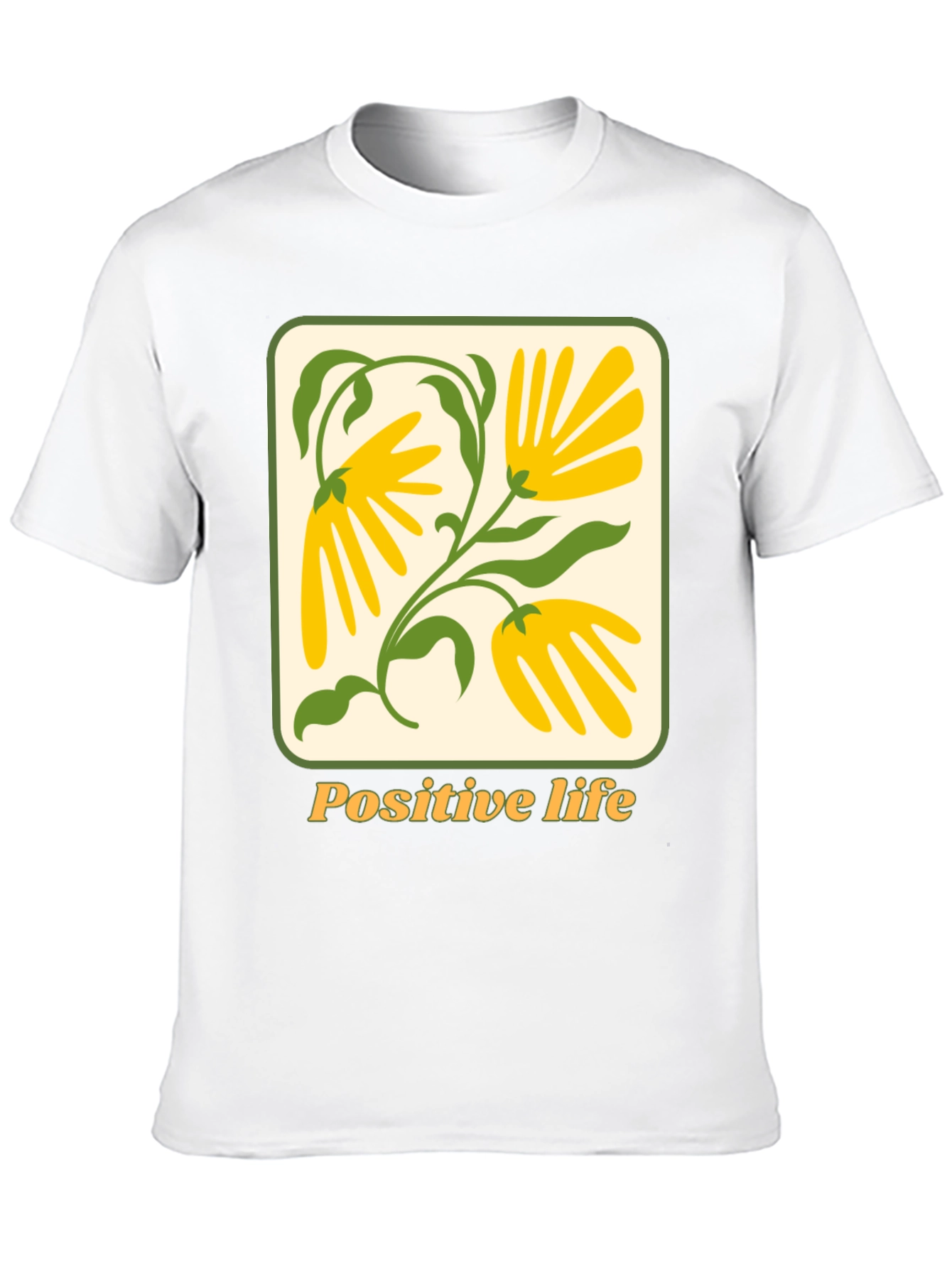 Positive Life Floral Graphic T-Shirt - Unisex