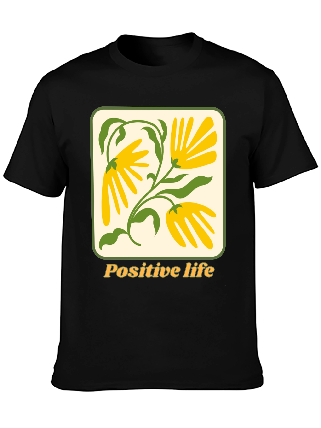 Positive Life Floral Graphic T-Shirt - Unisex