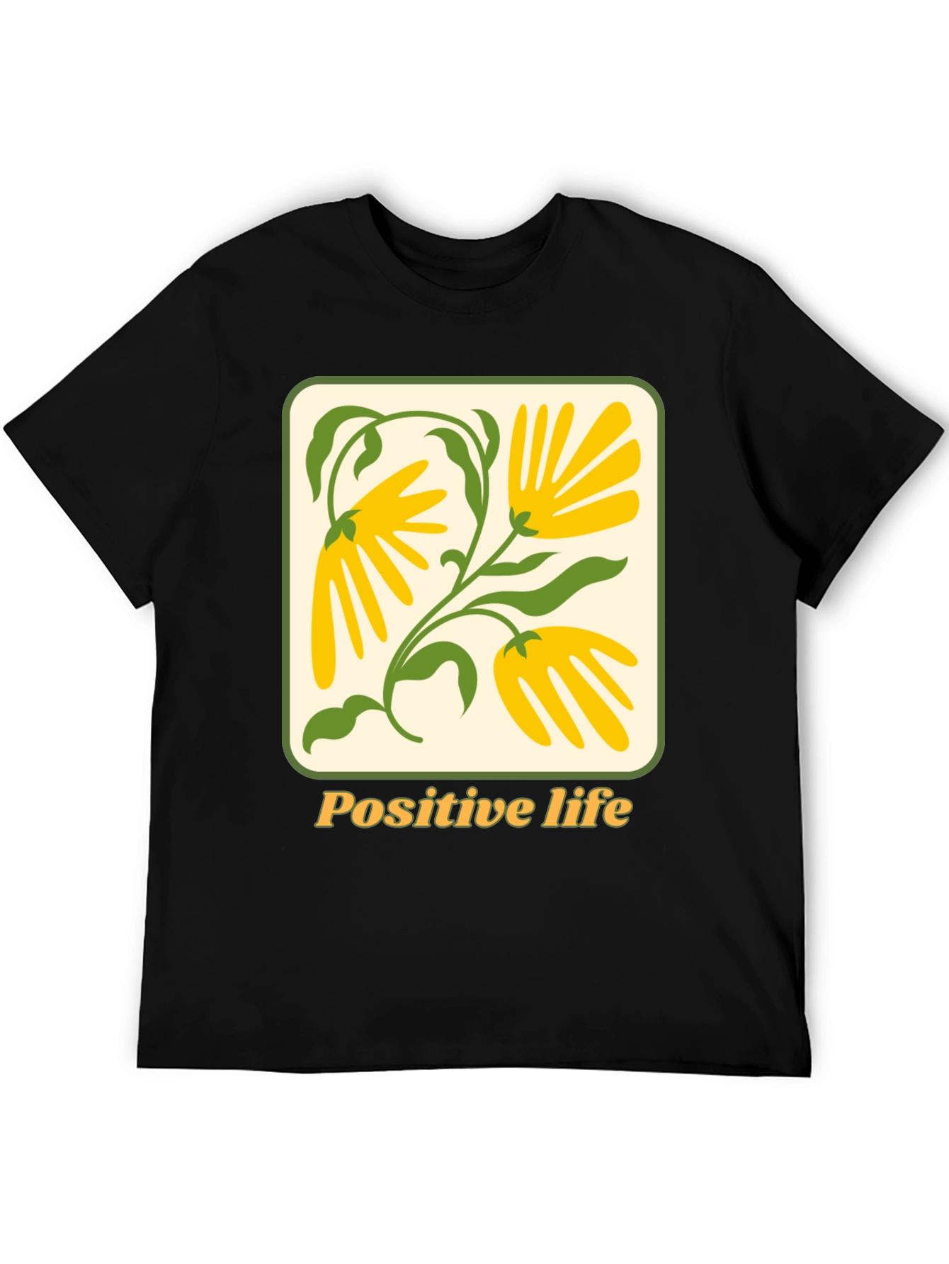 Positive Life Floral Graphic T-Shirt - Unisex