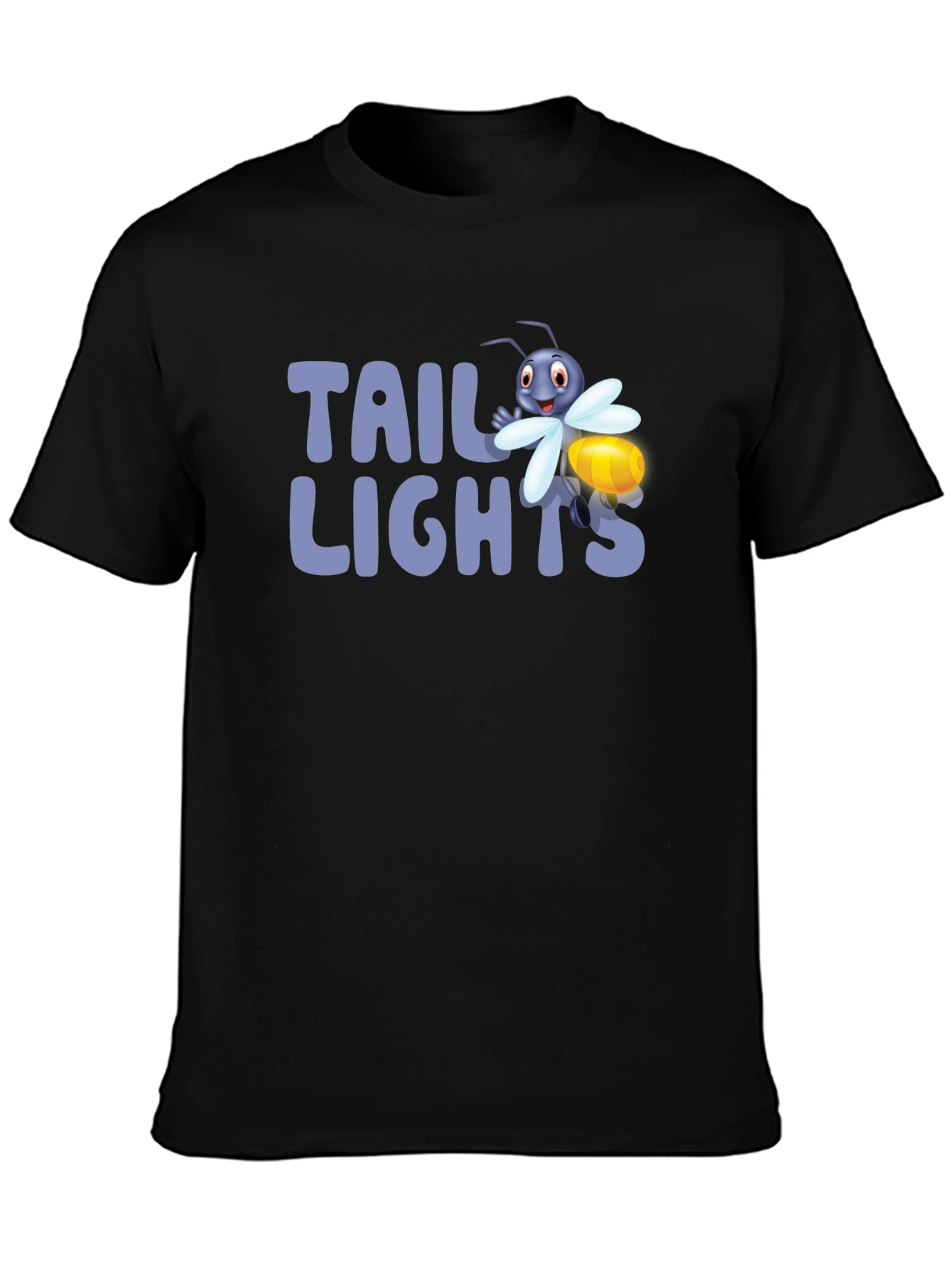 Tail Lights Firefly Graphic Tee - Black Cotton T-Shirt
