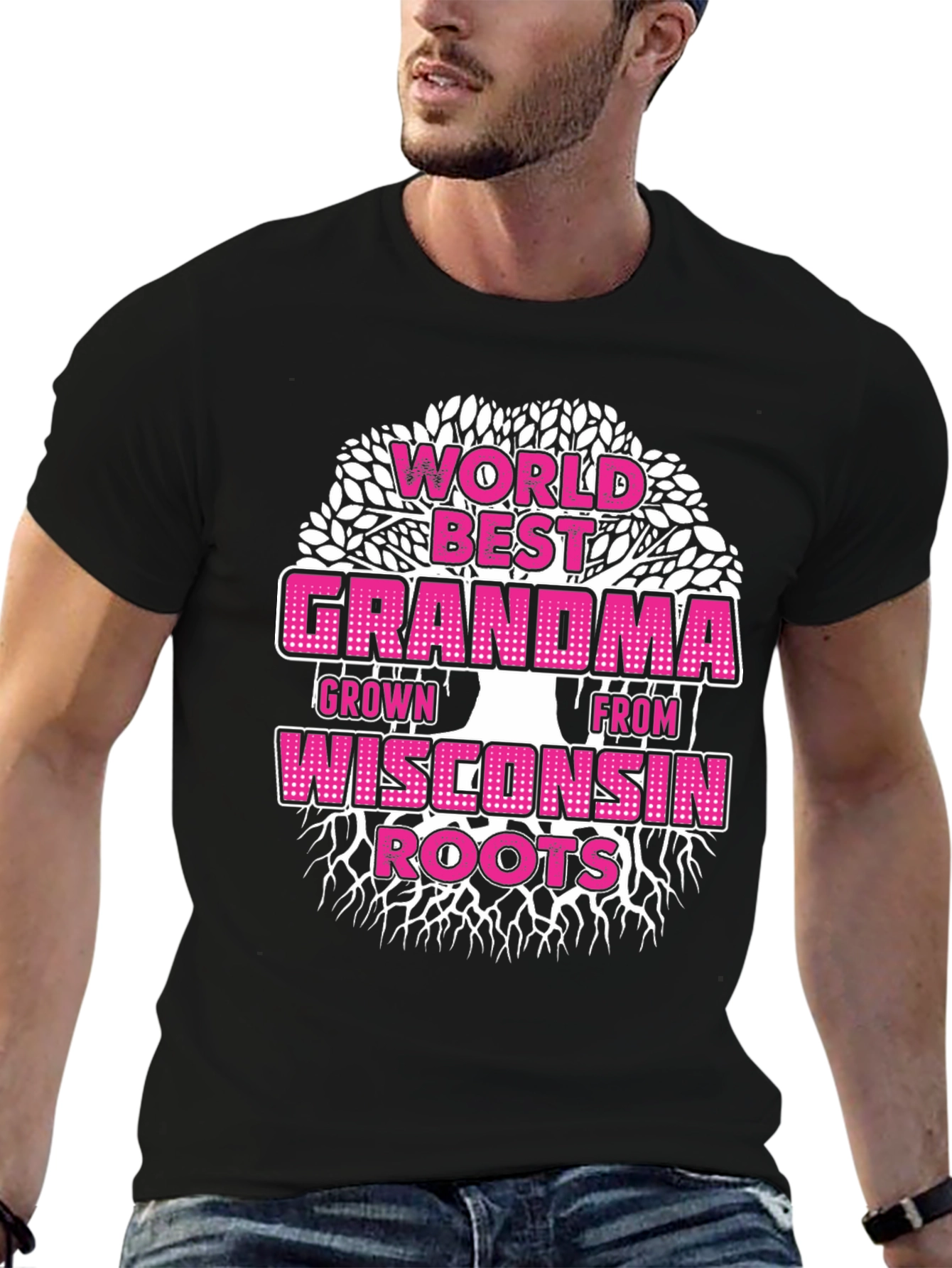 Worlds Best Grandma Wisconsin Roots T-Shirt