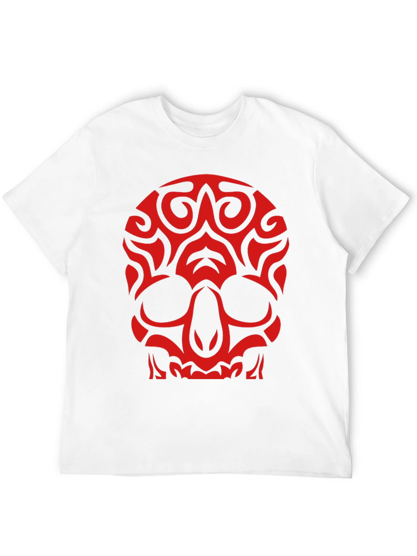 Skull Graphic T-Shirt - Bold Red Design on Black
